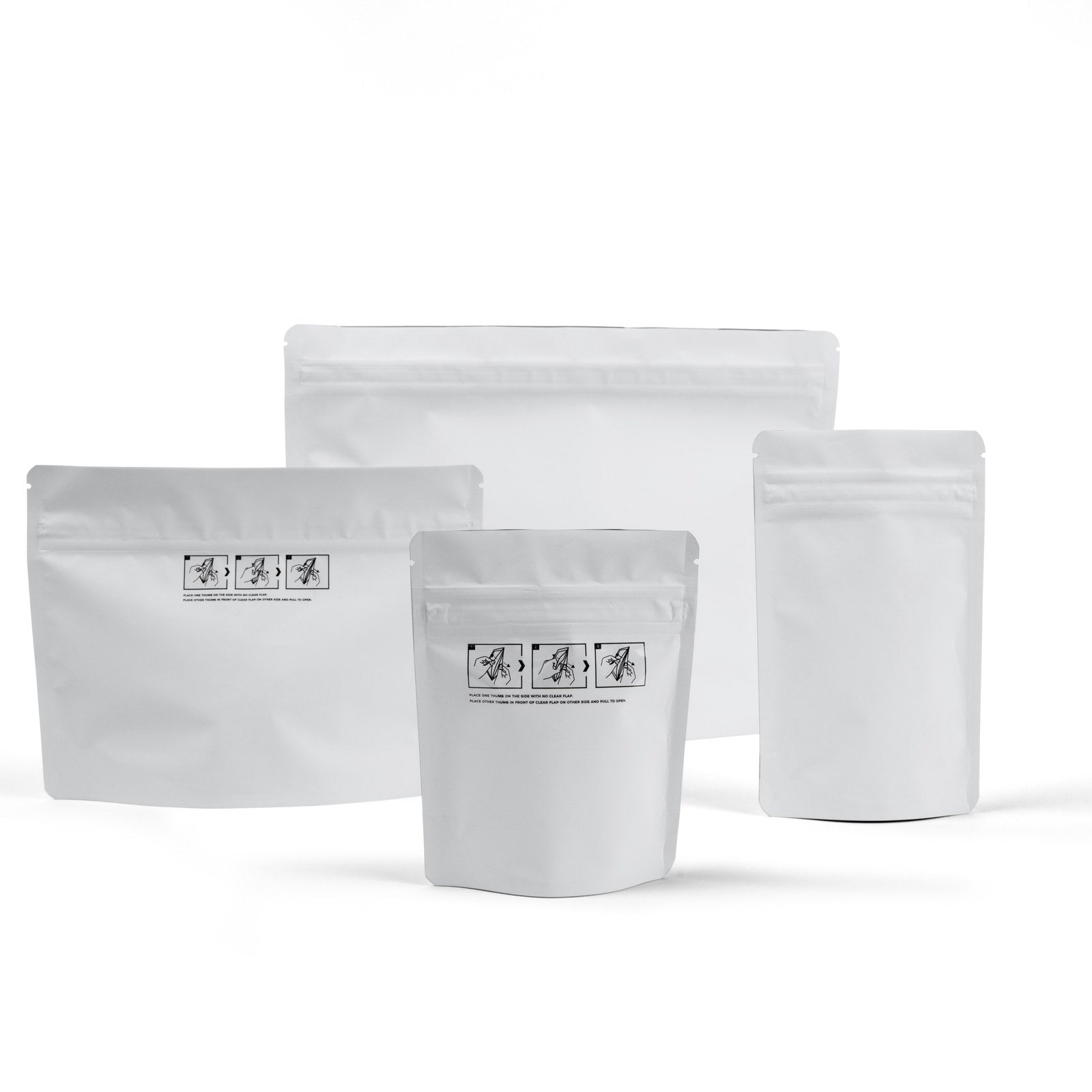 Child-Resistant Resealable Barrier Bag — 4"x5"+2", White — view 2