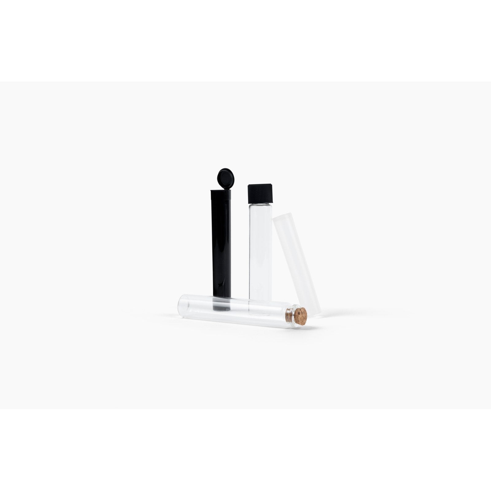 120 mm Child-Resistant Glass Tube with Black Lid