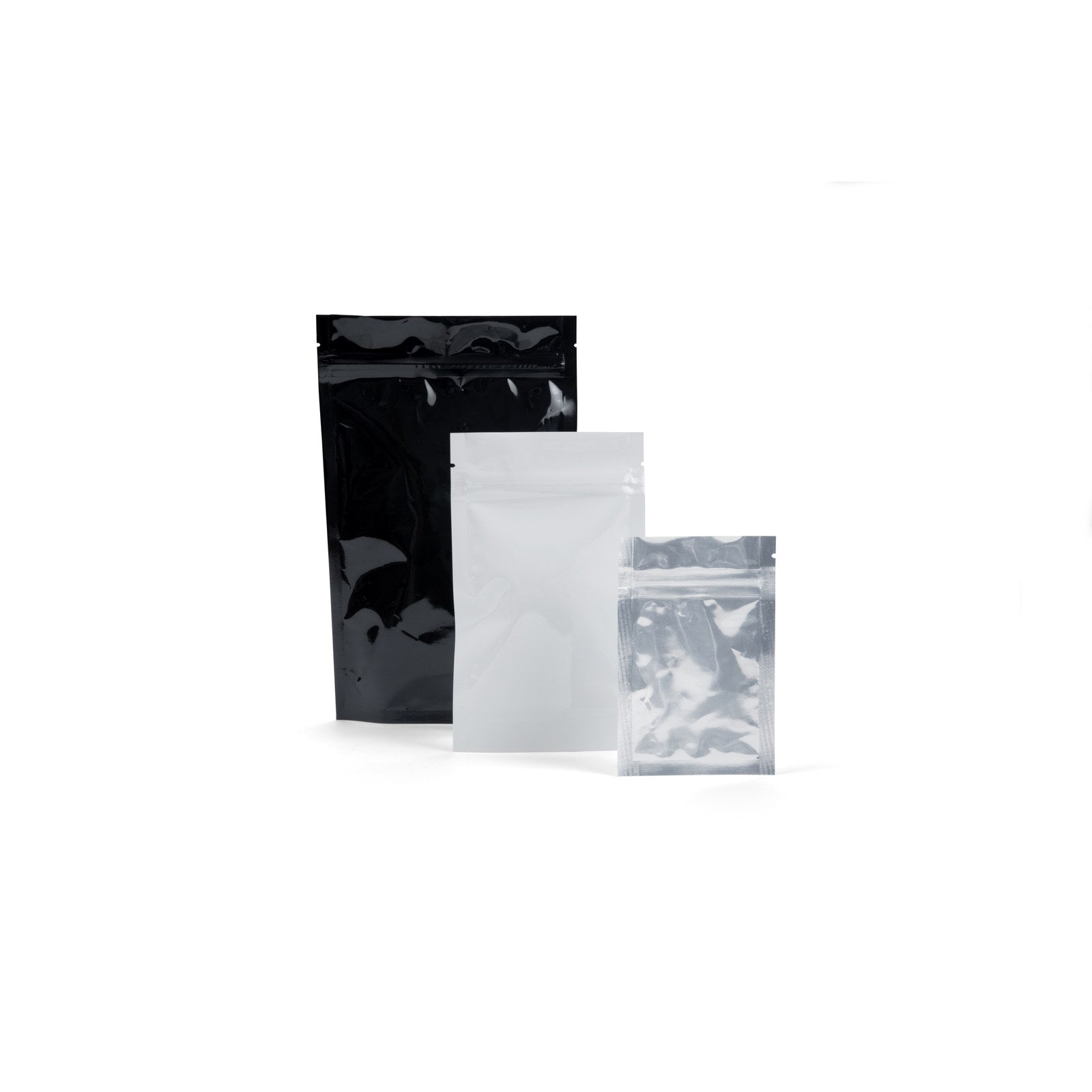 Airtight Resealable Mylar Barrier Bag — Standard — 1 lb capacity, Clear/Black