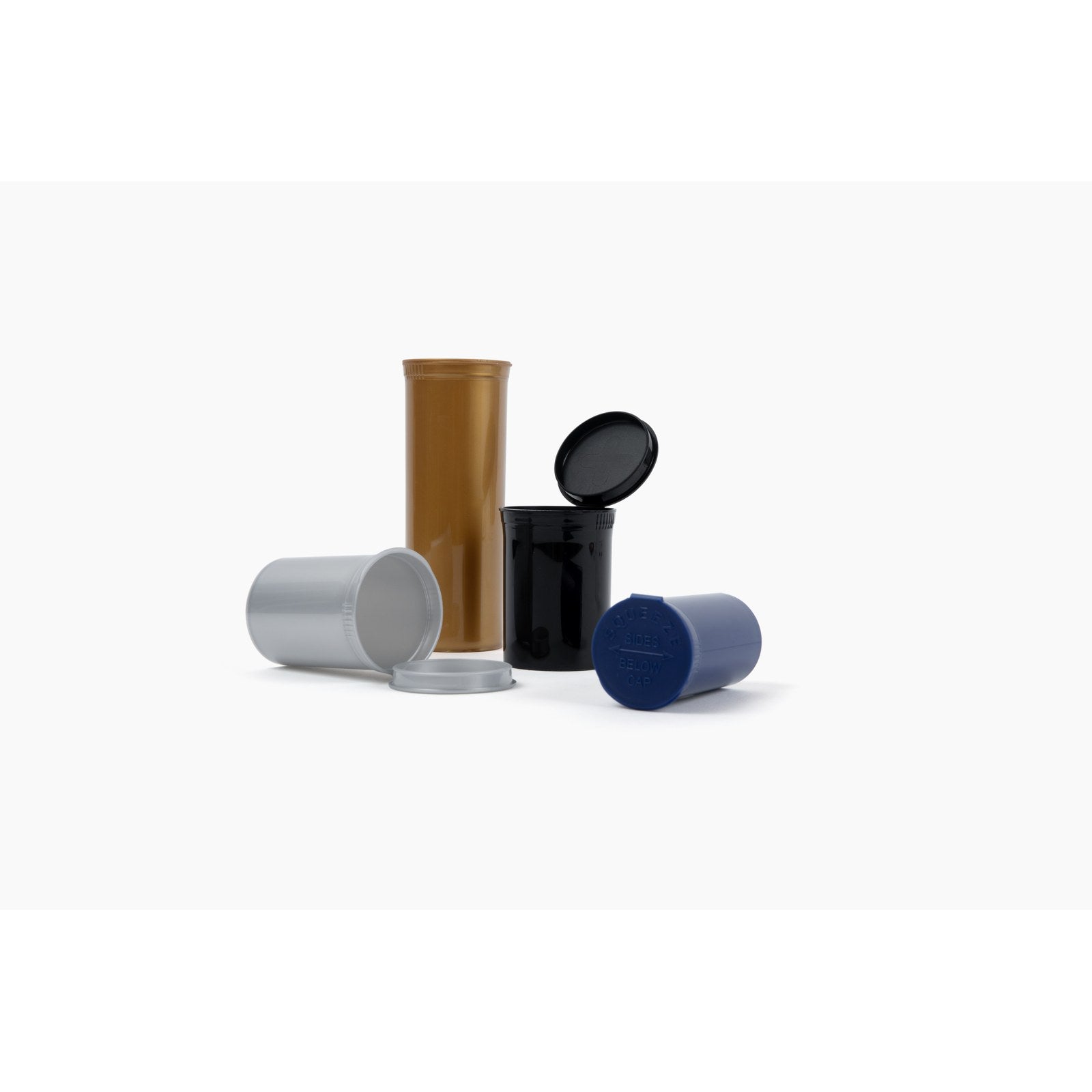 90 Dram Child-Resistant Pop-Top Bottle, Black