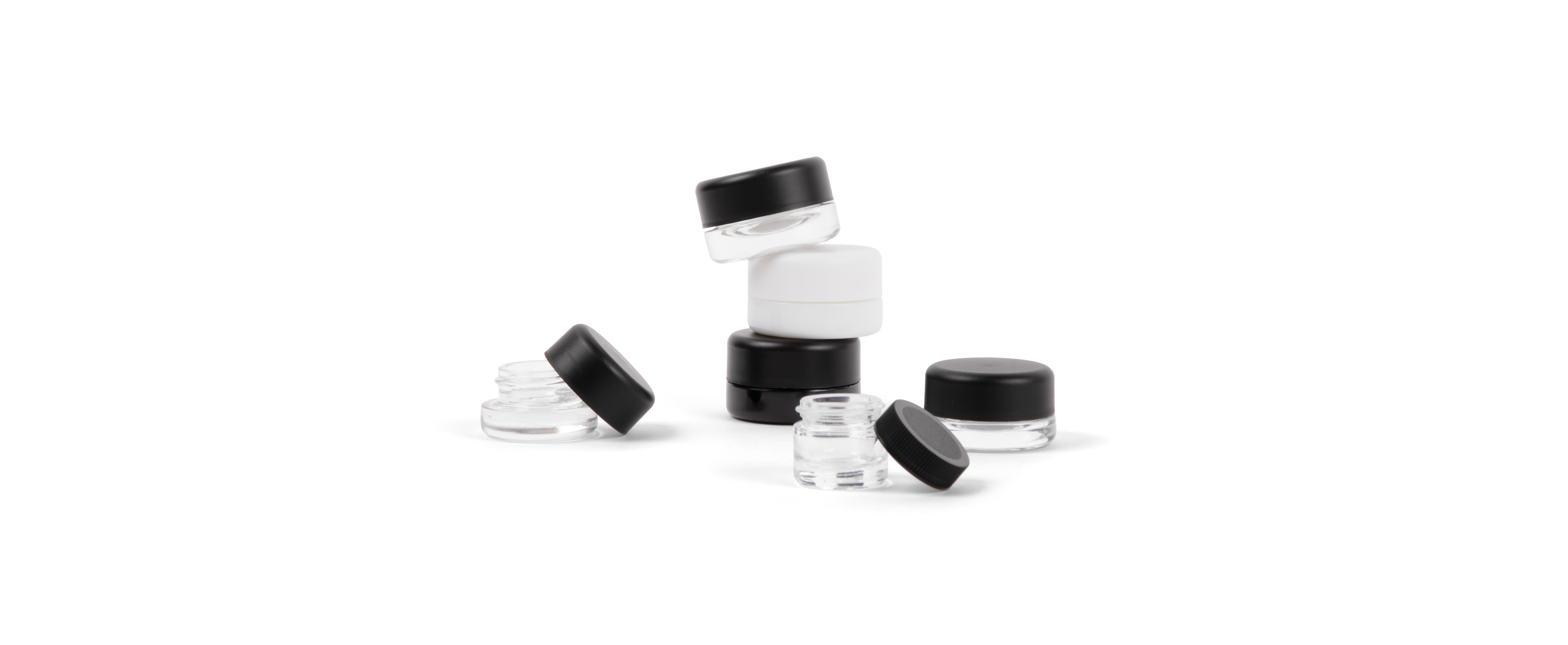 9 ml Child-Resistant Glass Container with Black Lid — Silicone-Lined