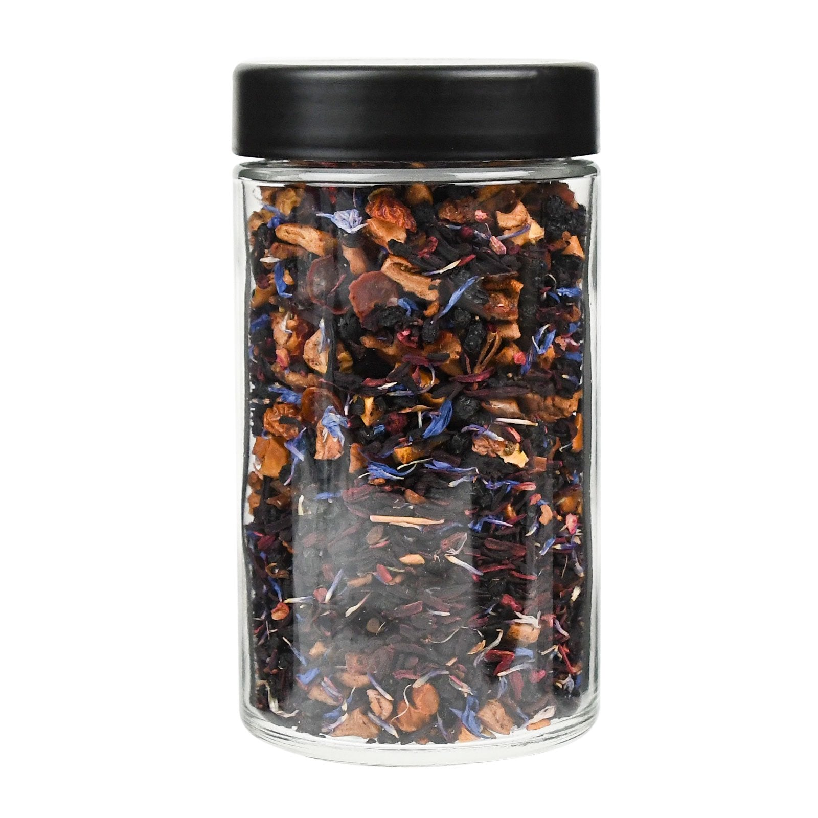 10 oz Child-Resistant Clear Glass Jar with Black Lid — view 7