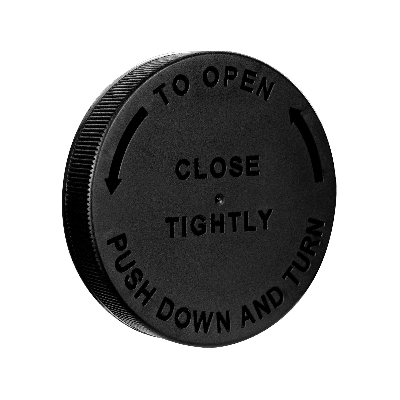 16 oz Child-Resistant Wide-Mouth Plastic Jar, Black — view 3