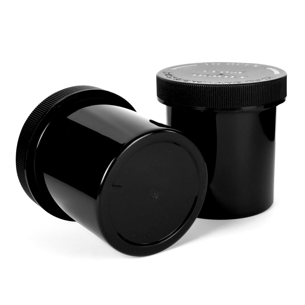 16 oz Child-Resistant Wide-Mouth Plastic Jar, Black — view 5