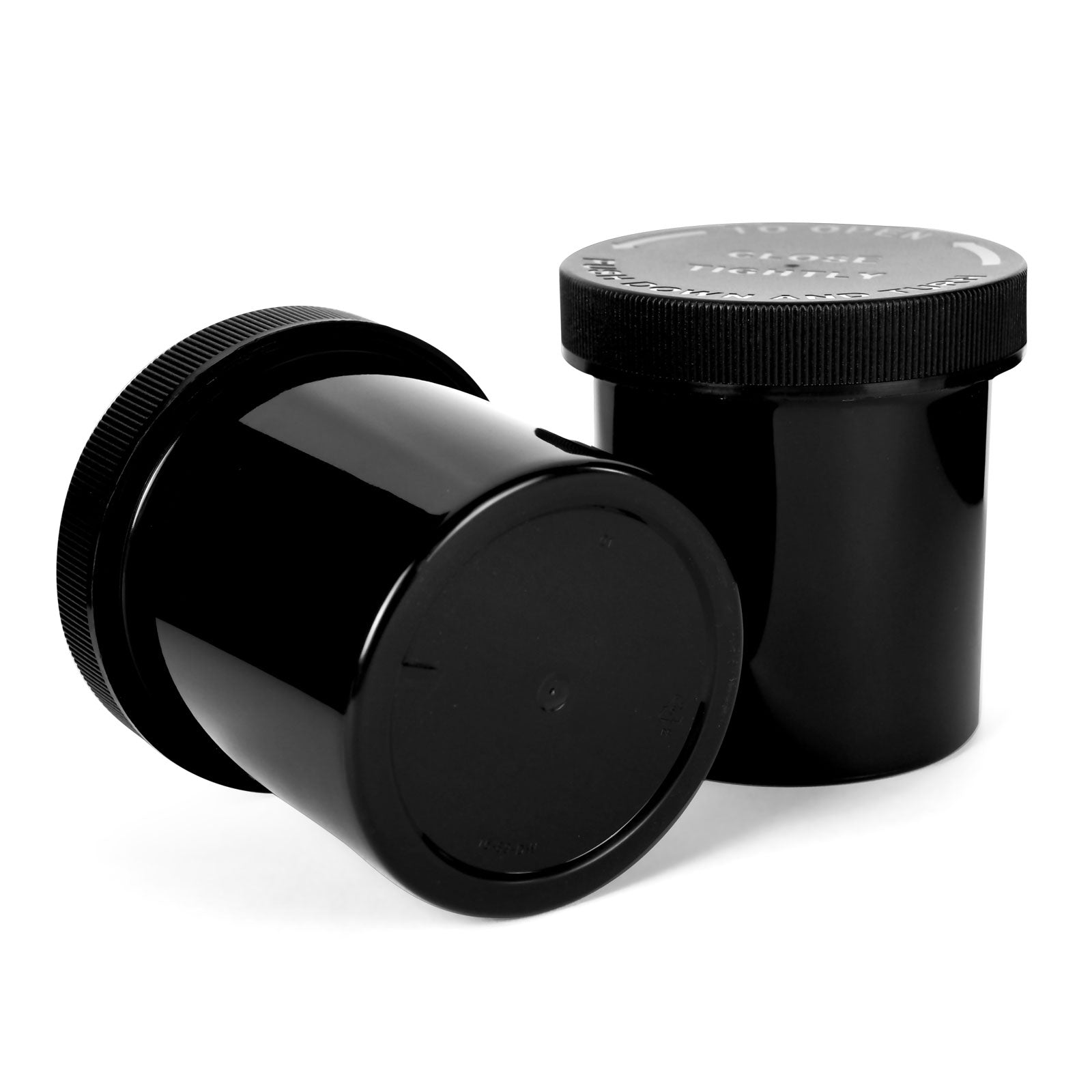 16 oz Child-Resistant Wide-Mouth Plastic Jar, Black — view 5