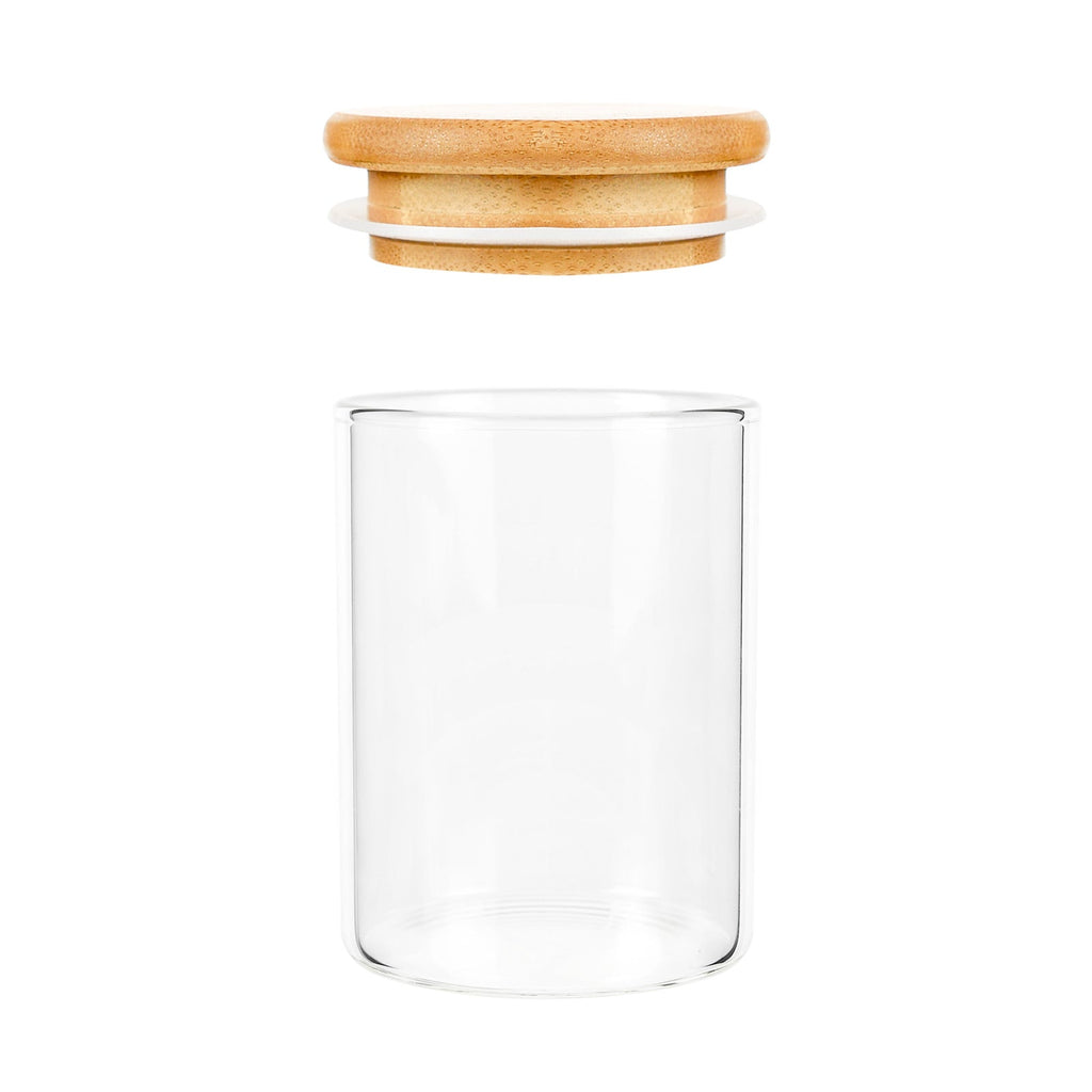 2 oz Wood-Lid Suction Clear Glass Jar with Wood Lid — view 2