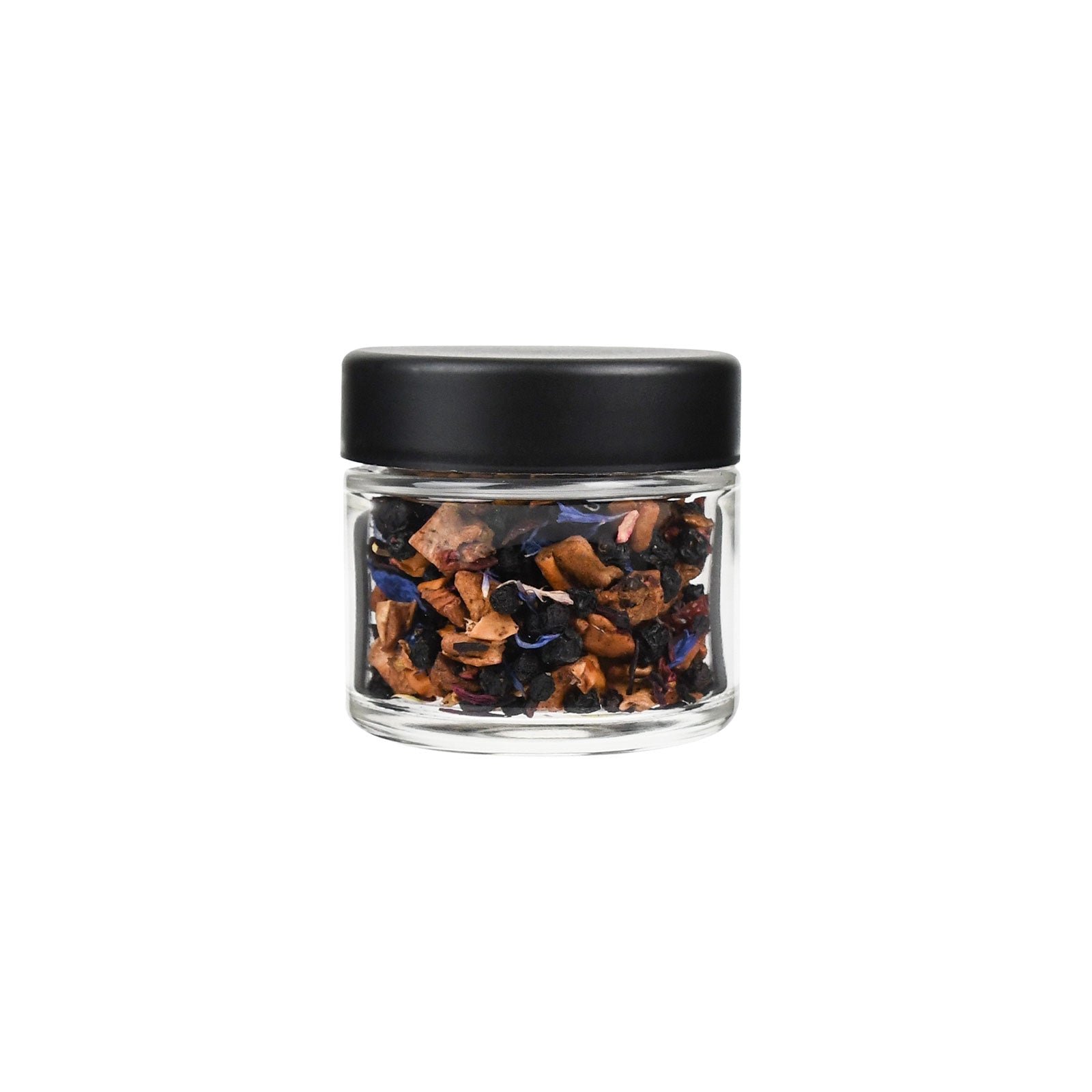 2 oz Child-Resistant Clear Glass Jar with Black Lid — view 7