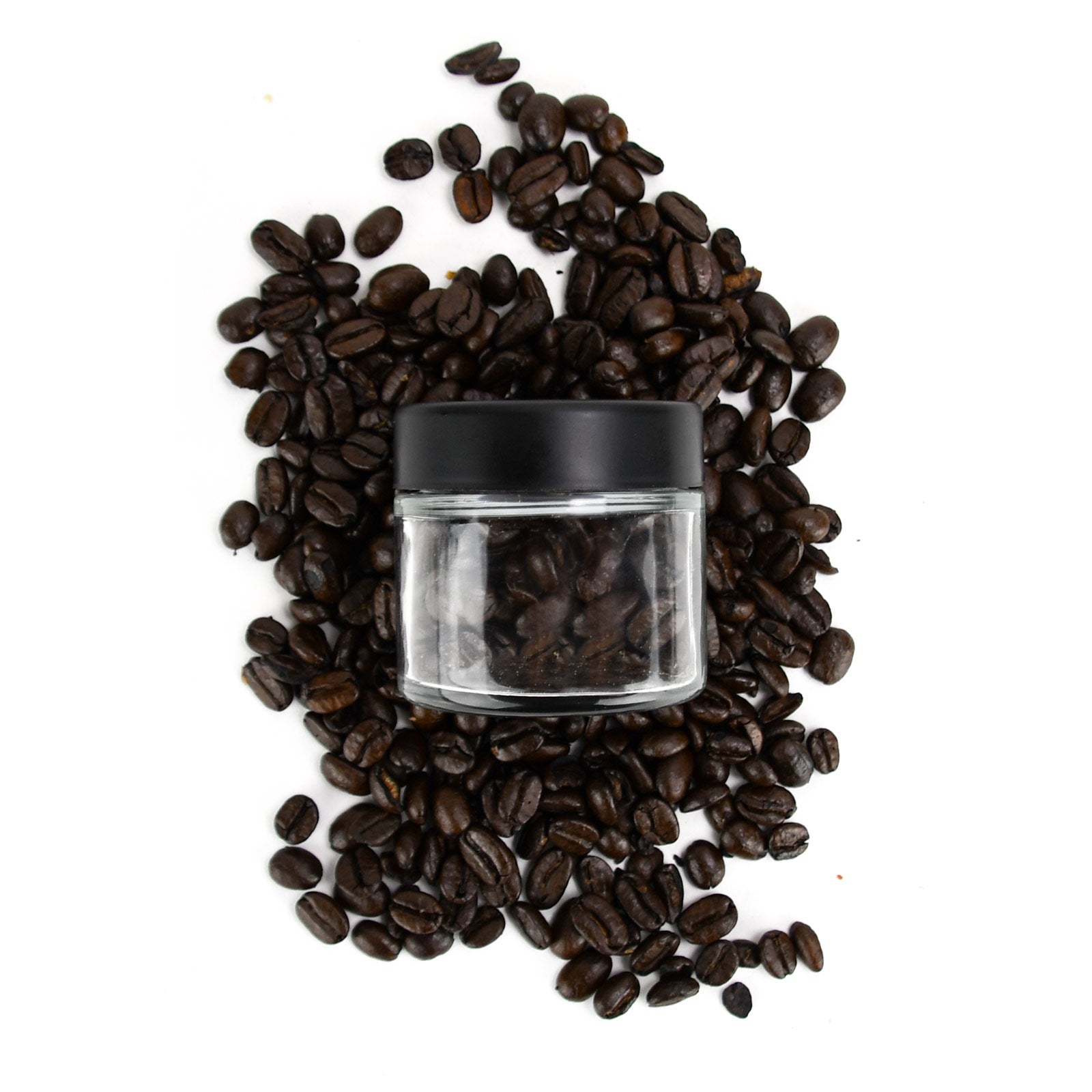2 oz Child-Resistant Clear Glass Jar with Black Lid — view 6