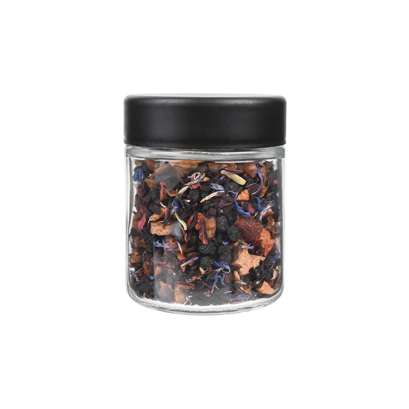3 oz Child-Resistant Clear Glass Jar with Black Lid — view 6