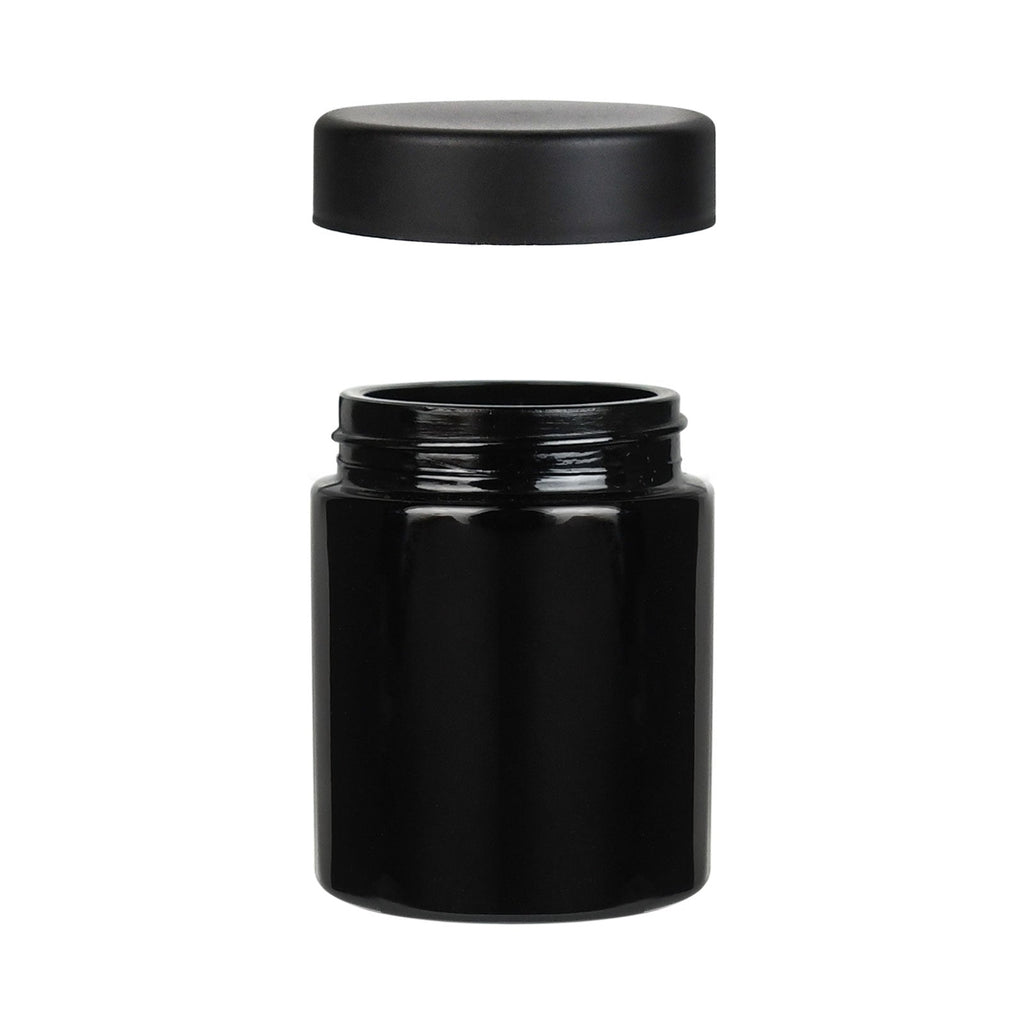 4 oz Child-Resistant Black Glass Jar with Black Lid — view 2