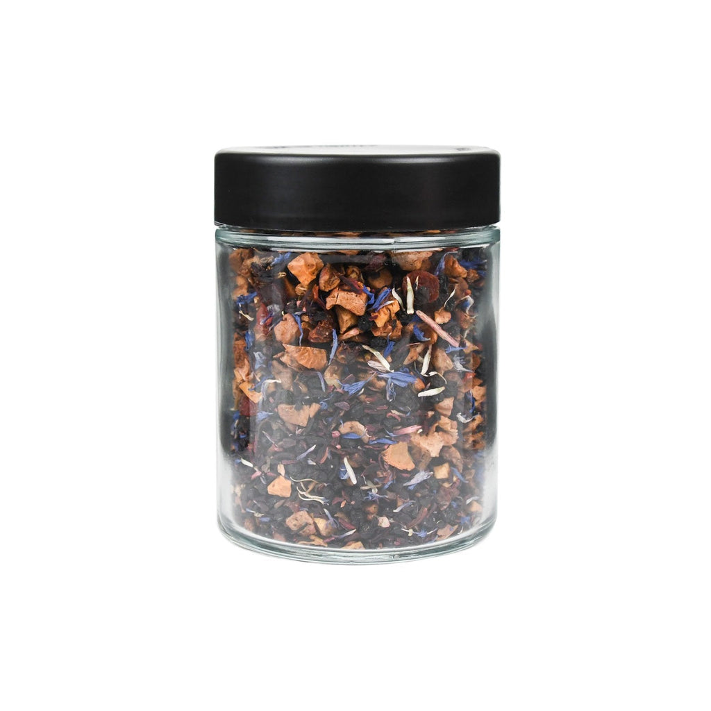 4 oz Child-Resistant Clear Glass Jar with Black Lid — view 8