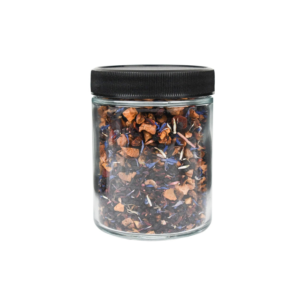 4 oz Clear Glass Jar with Black Lid — view 6