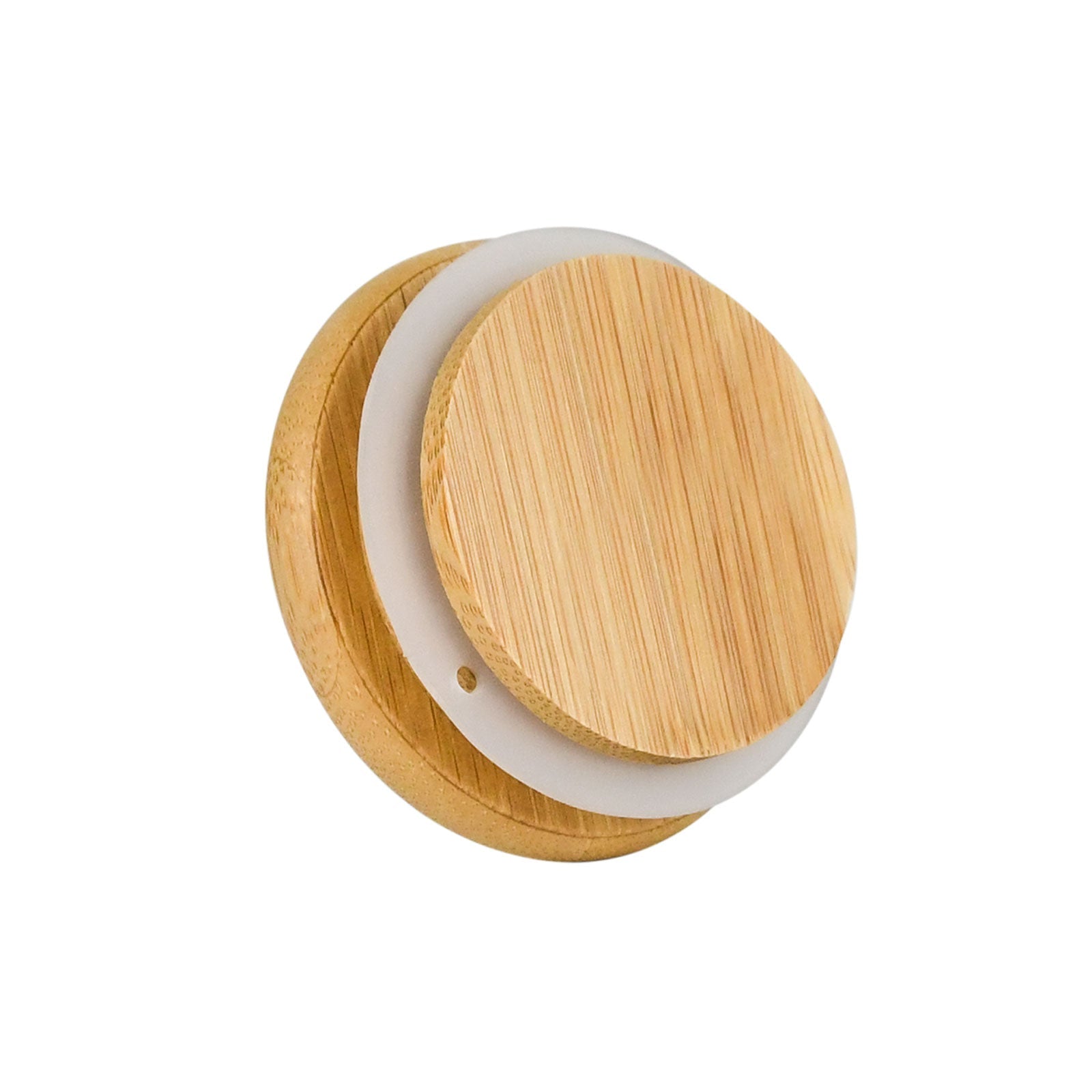 4 oz Wood-Lid Suction Clear Glass Jar with Wood Lid — view 5