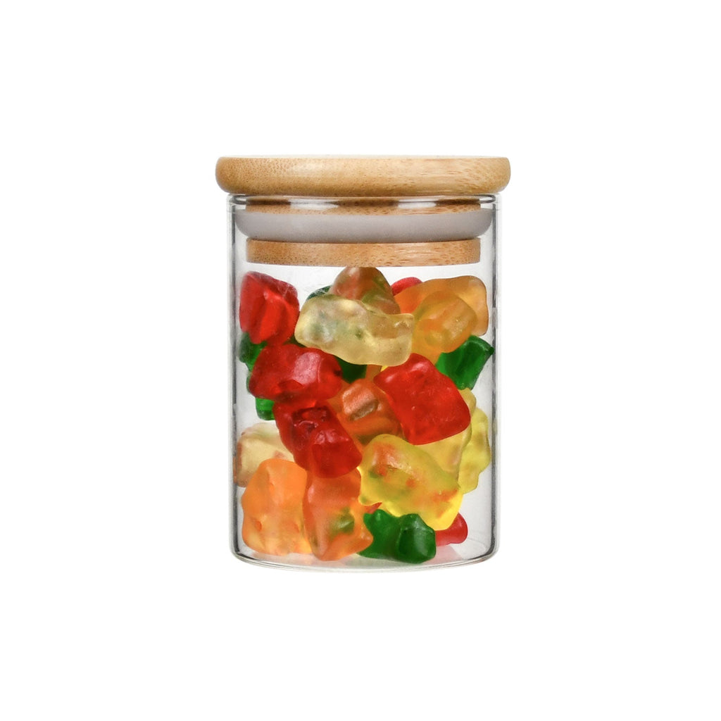 4 oz Wood-Lid Suction Clear Glass Jar with Wood Lid — view 7