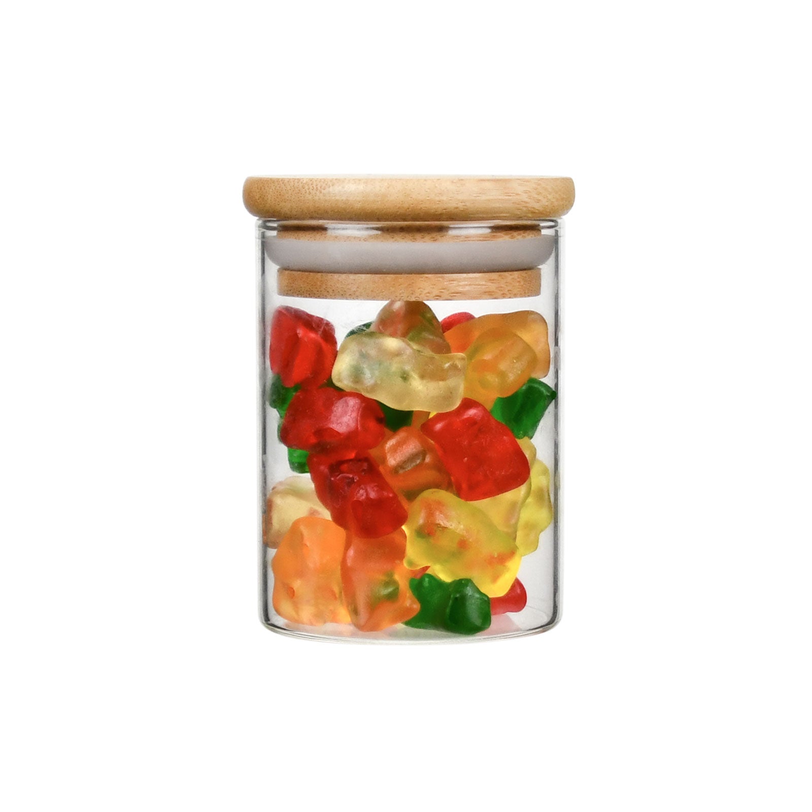 4 oz Wood-Lid Suction Clear Glass Jar with Wood Lid — view 7