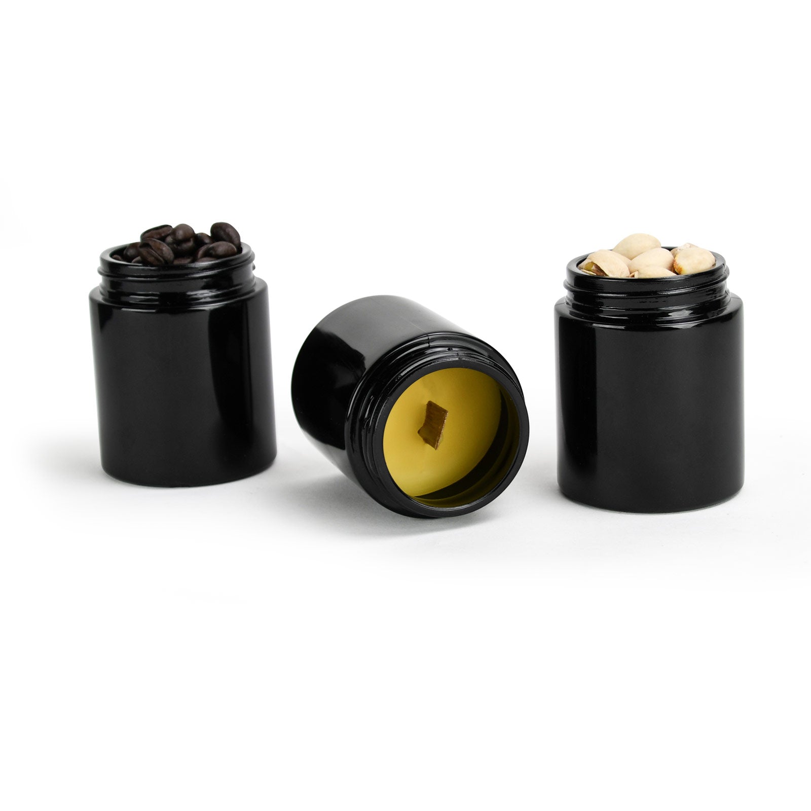 4 oz Child-Resistant Black Glass Jar with Black Lid — view 7