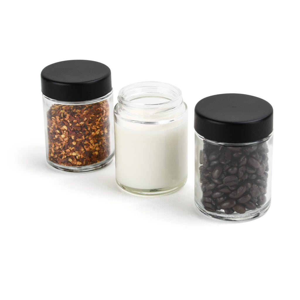 4 oz Child-Resistant Clear Glass Jar with Black Lid — view 7
