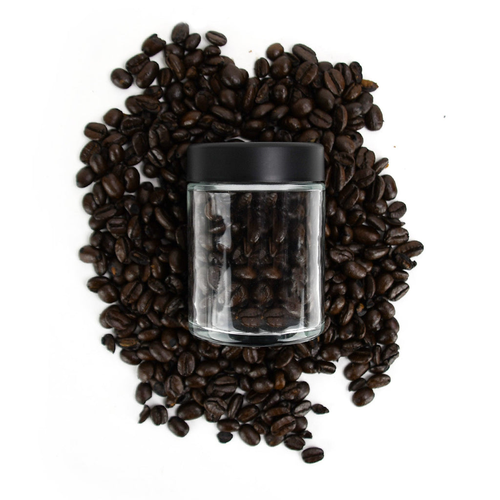 4 oz Child-Resistant Clear Glass Jar with Black Lid — view 6