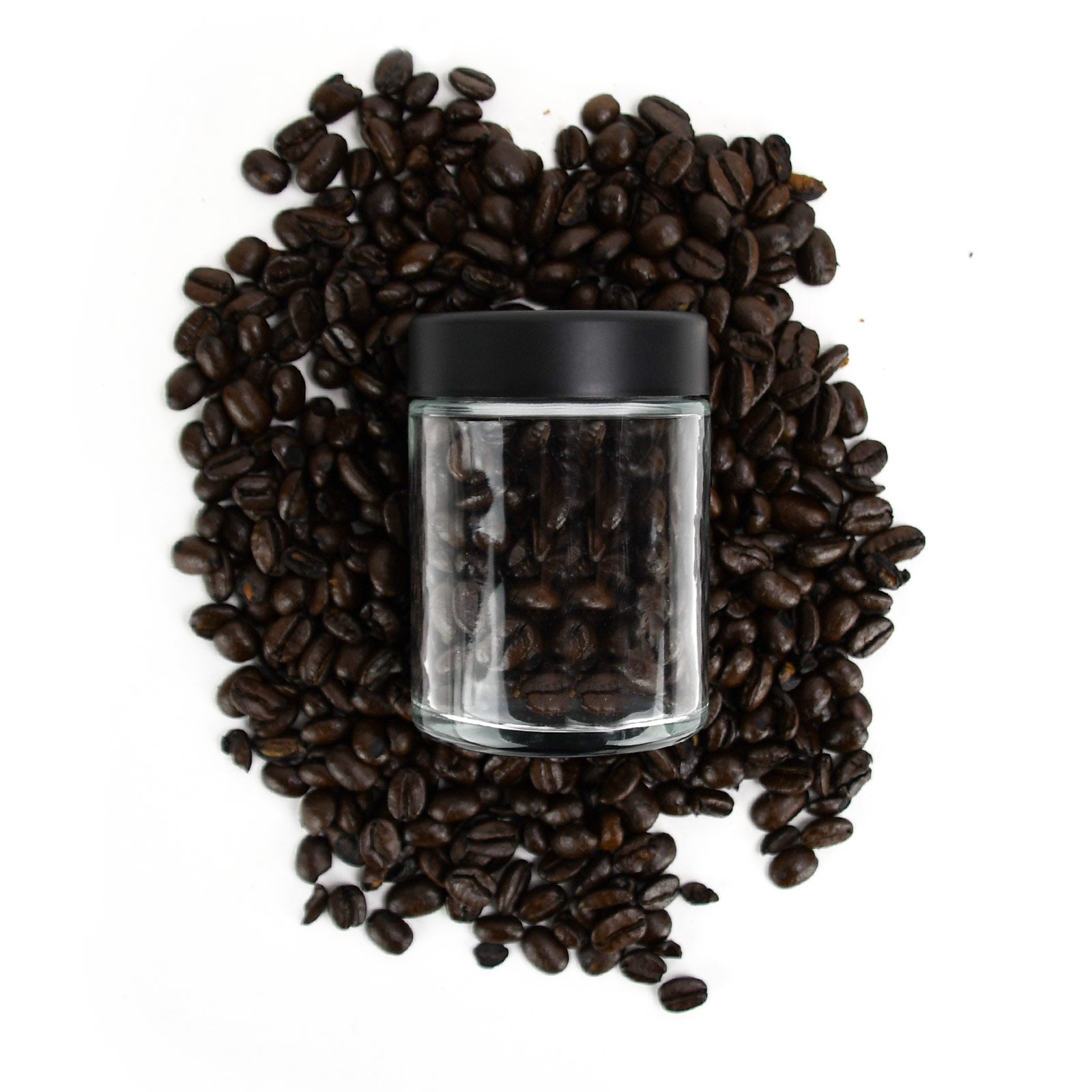 4 oz Child-Resistant Clear Glass Jar with Black Lid — view 6