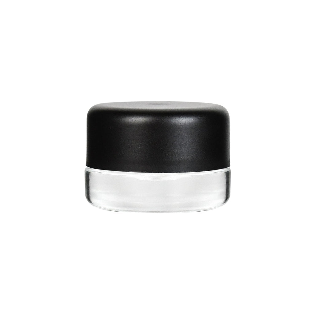 5 ml Child-Resistant Glass Container with Black Lid — Silicone-Lined