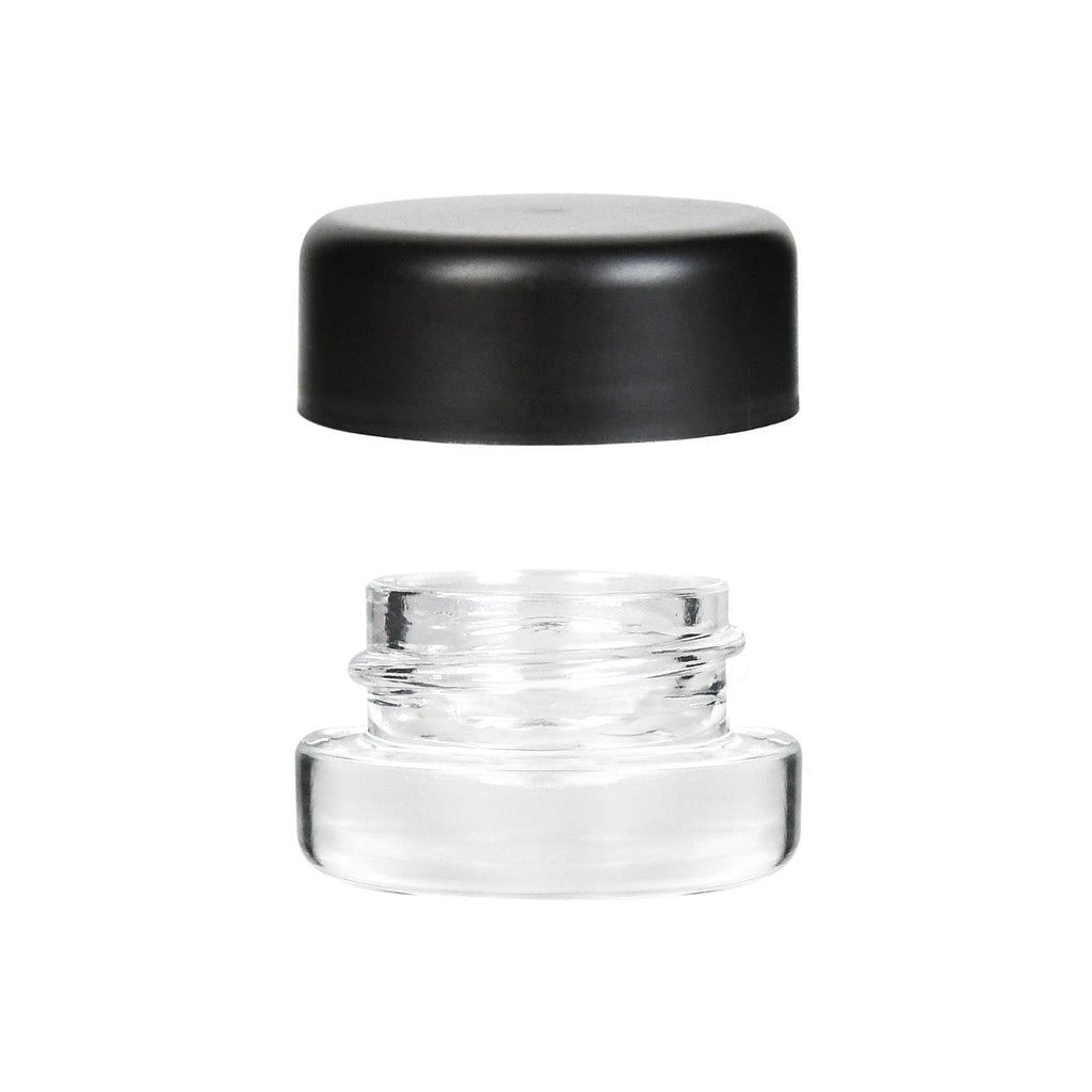 5 ml Child-Resistant Glass Container with Black Lid — Silicone-Lined — view 2