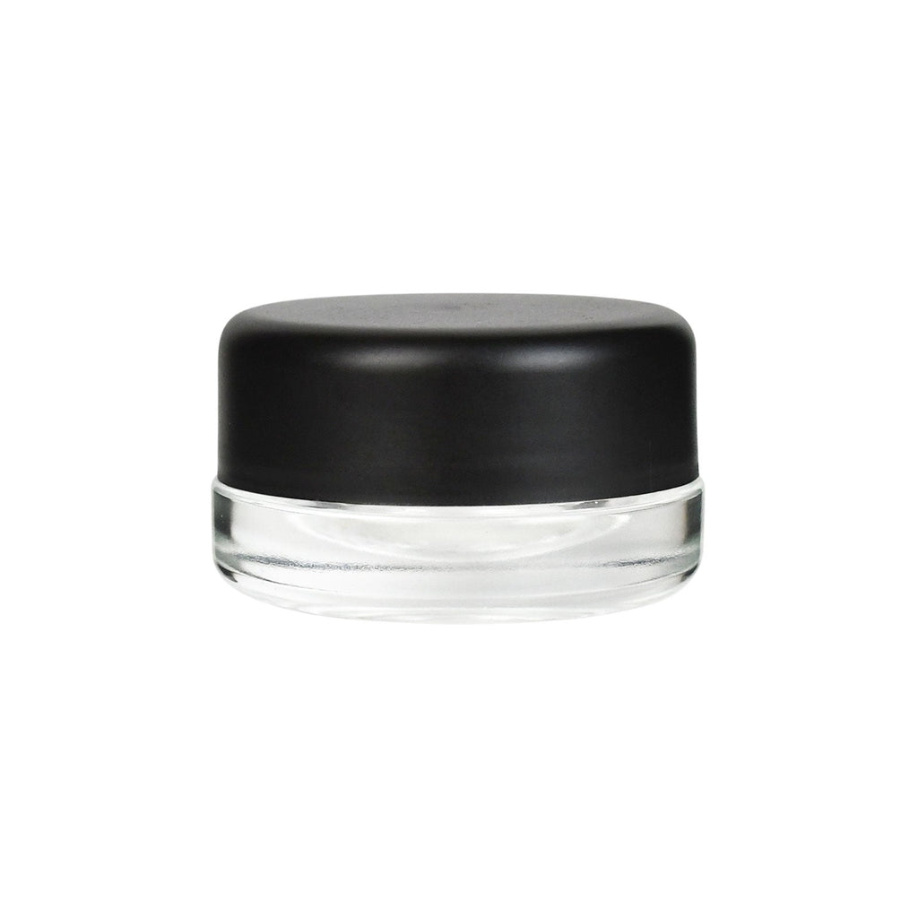 7 ml Child-Resistant Glass Container with Black Lid — Silicone-Lined