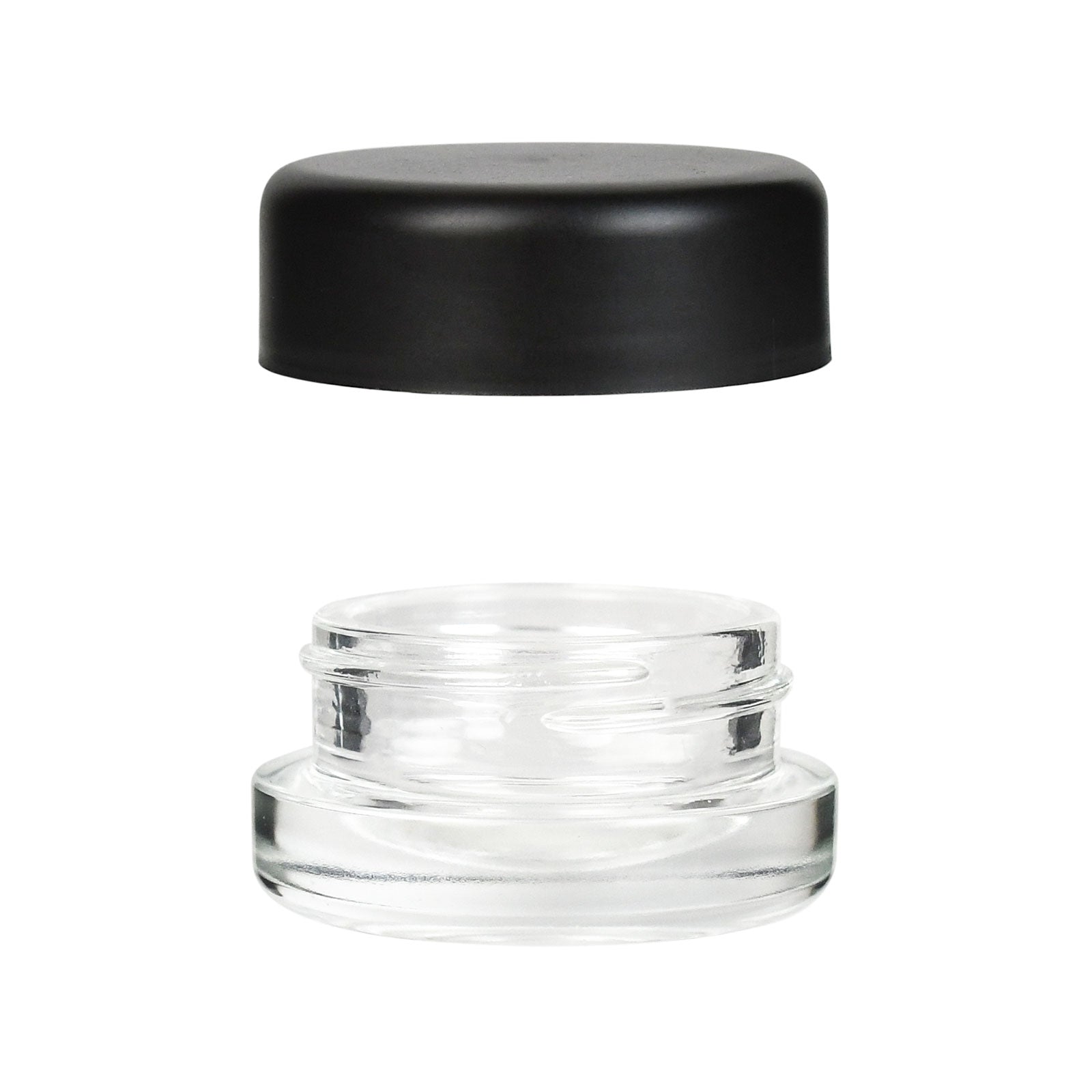 7 ml Child-Resistant Glass Container with Black Lid — Silicone-Lined — view 2