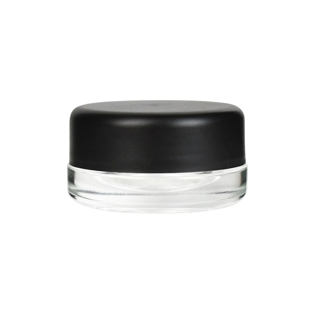 9 ml Child-Resistant Glass Container with Black Lid — Silicone-Lined