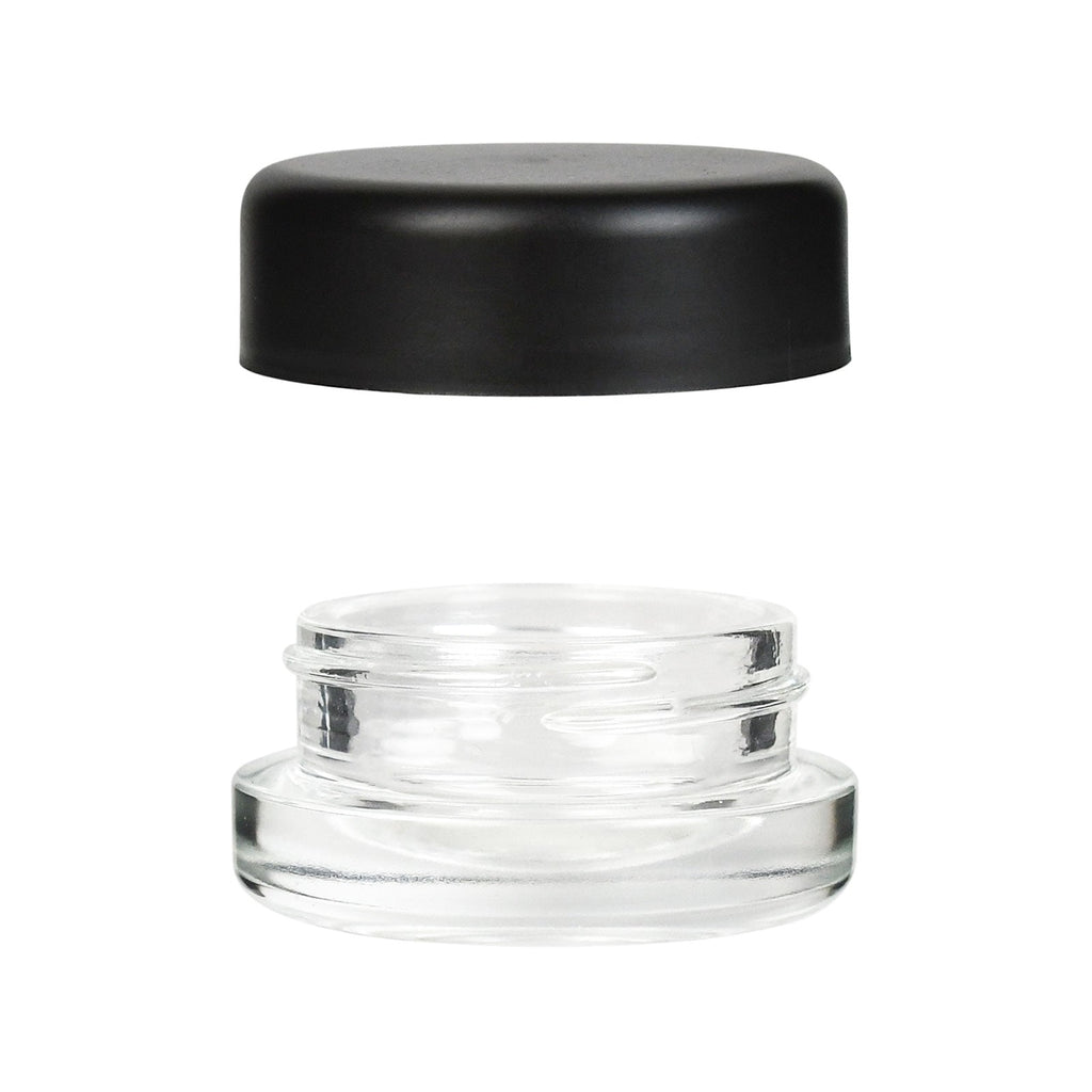 9 ml Child-Resistant Glass Container with Black Lid — Silicone-Lined — view 2
