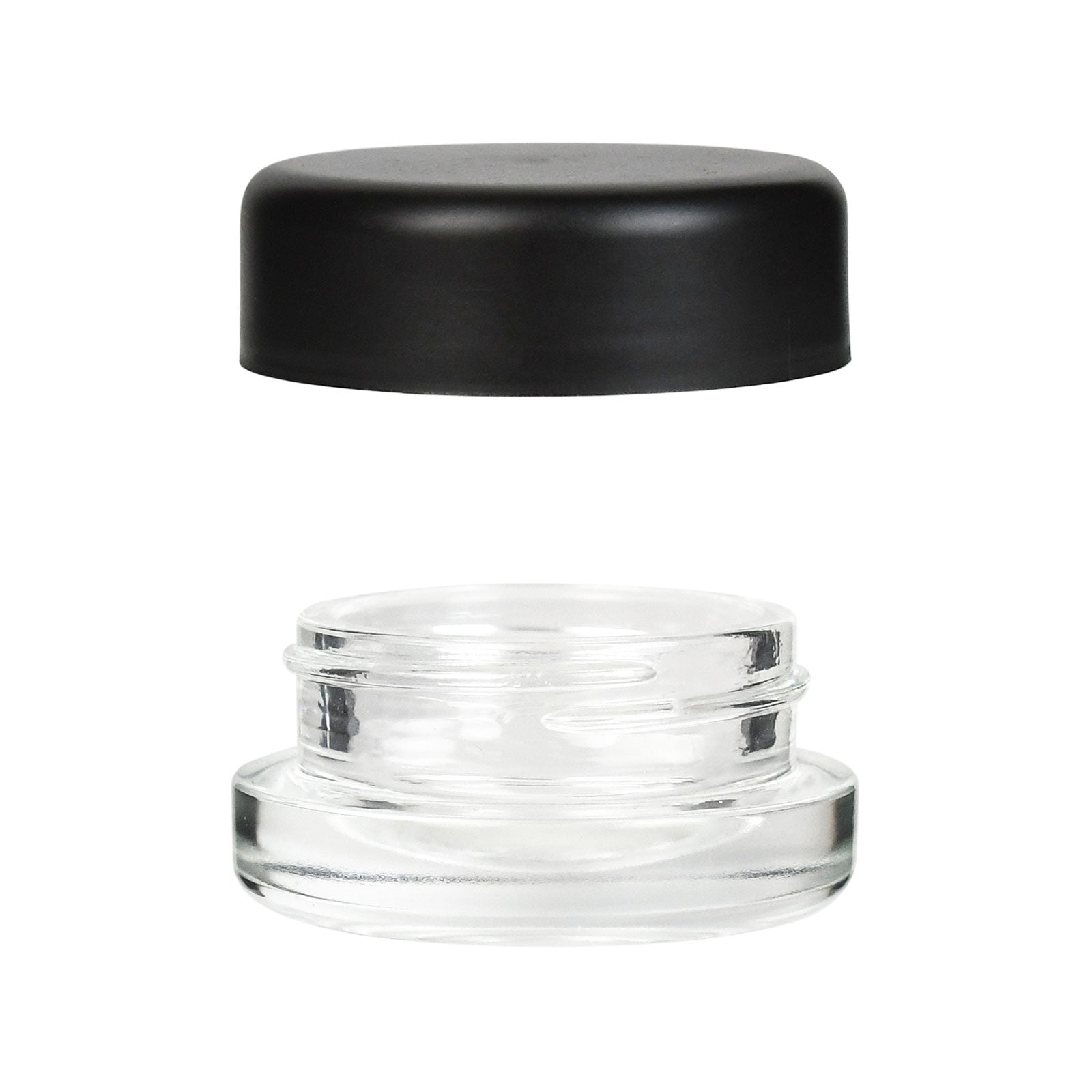 9 ml Child-Resistant Glass Container with Black Lid — Silicone-Lined — view 2