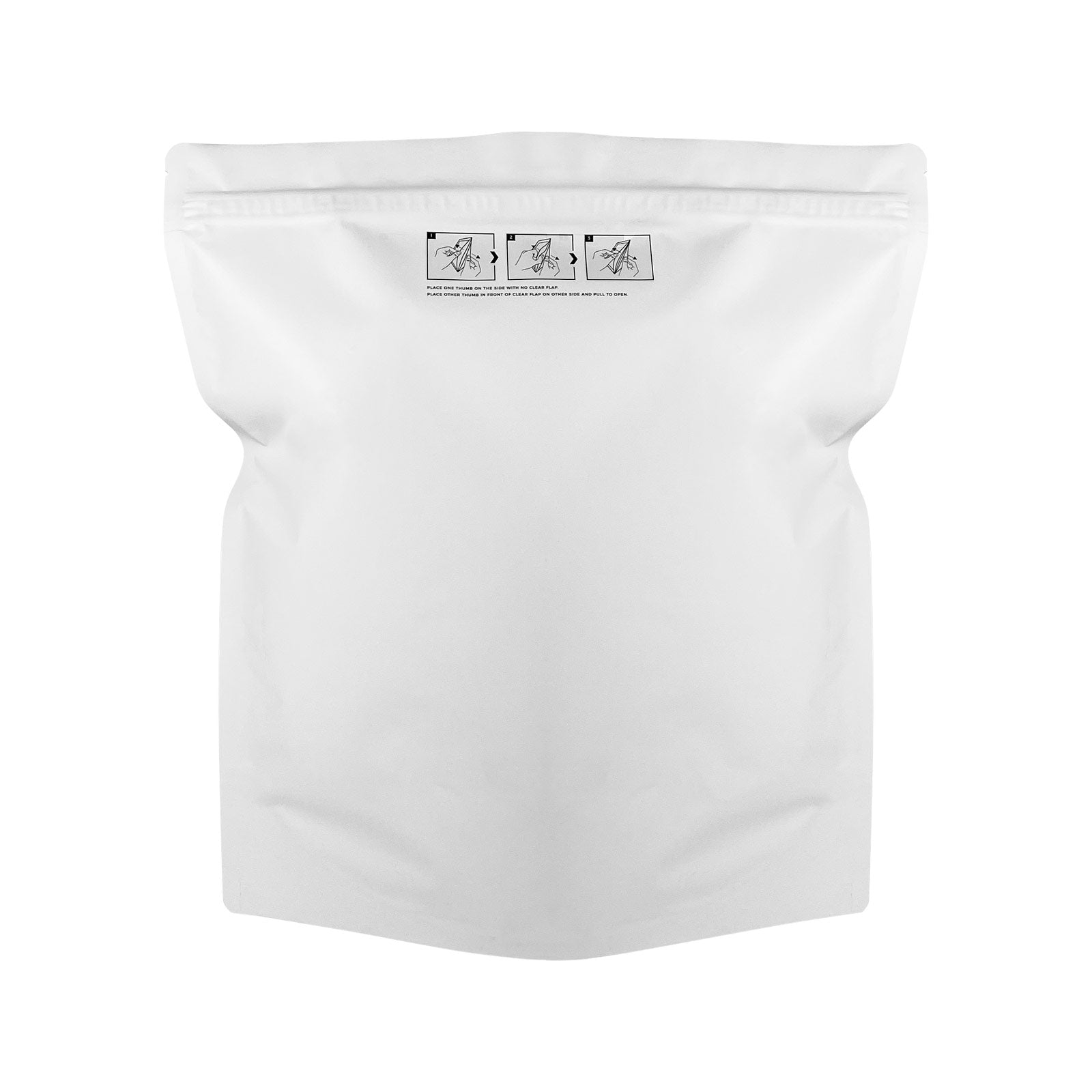 Child-Resistant Resealable Barrier Bag — 14.6"x16.4"+4", White — view 2