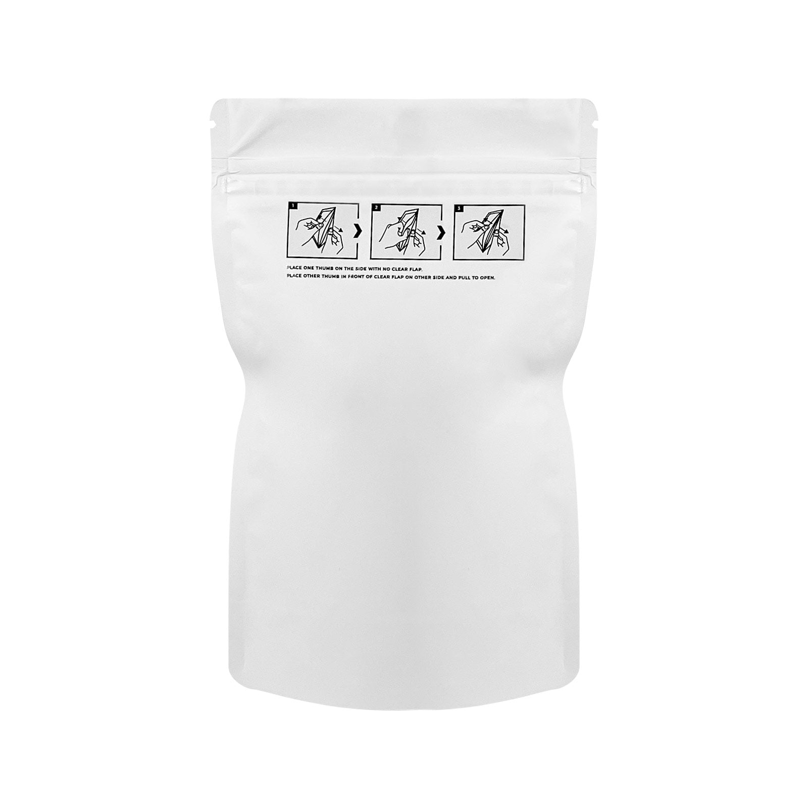Child-Resistant Resealable Barrier Bag — 5"x8.15"+2.36", White — view 2