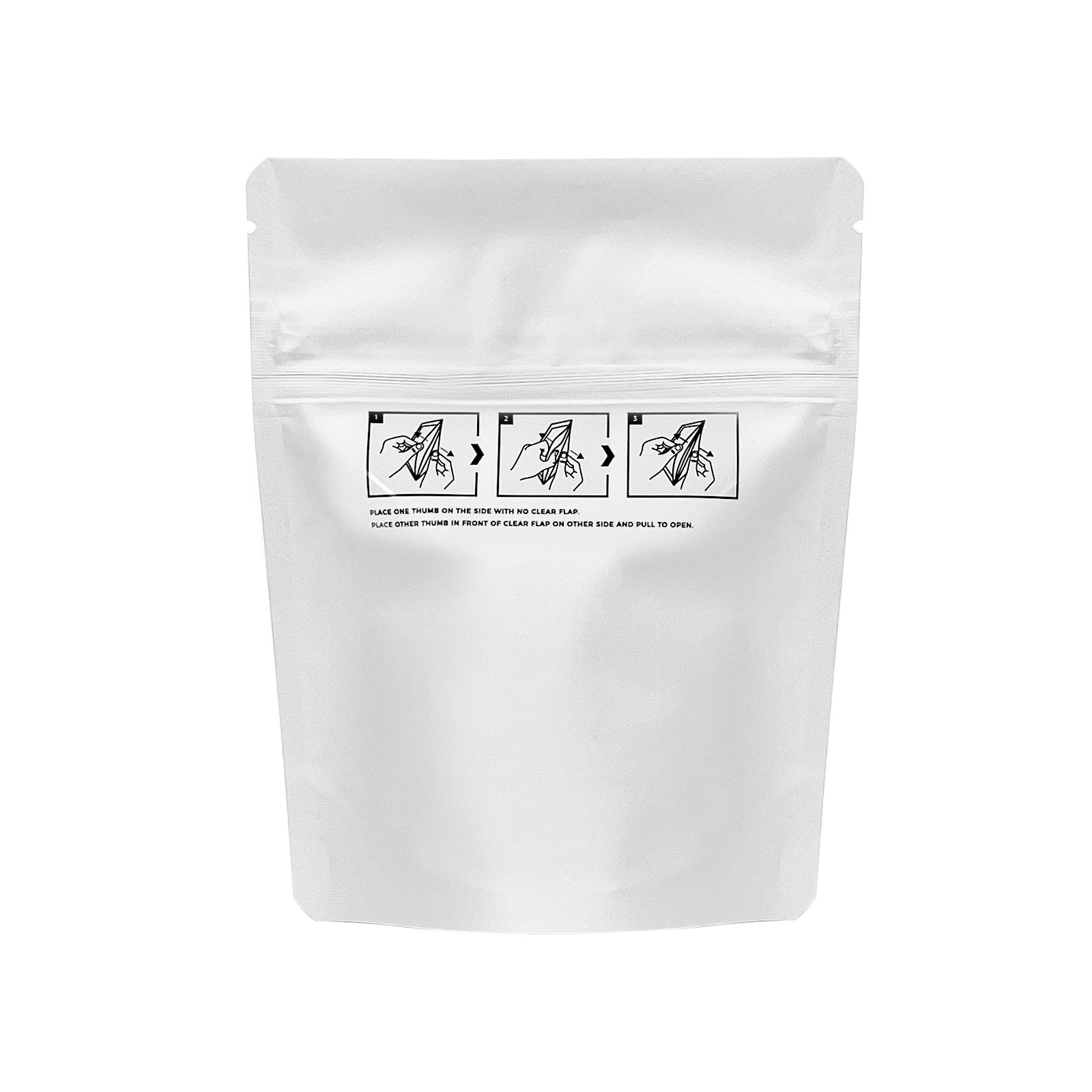 Child-Resistant Resealable Barrier Bag — 4"x5"+2", White — view 2