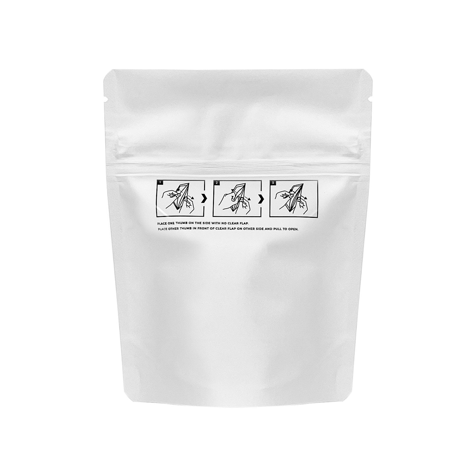 Child-Resistant Resealable Barrier Bag — 4"x5"+2", White — view 2