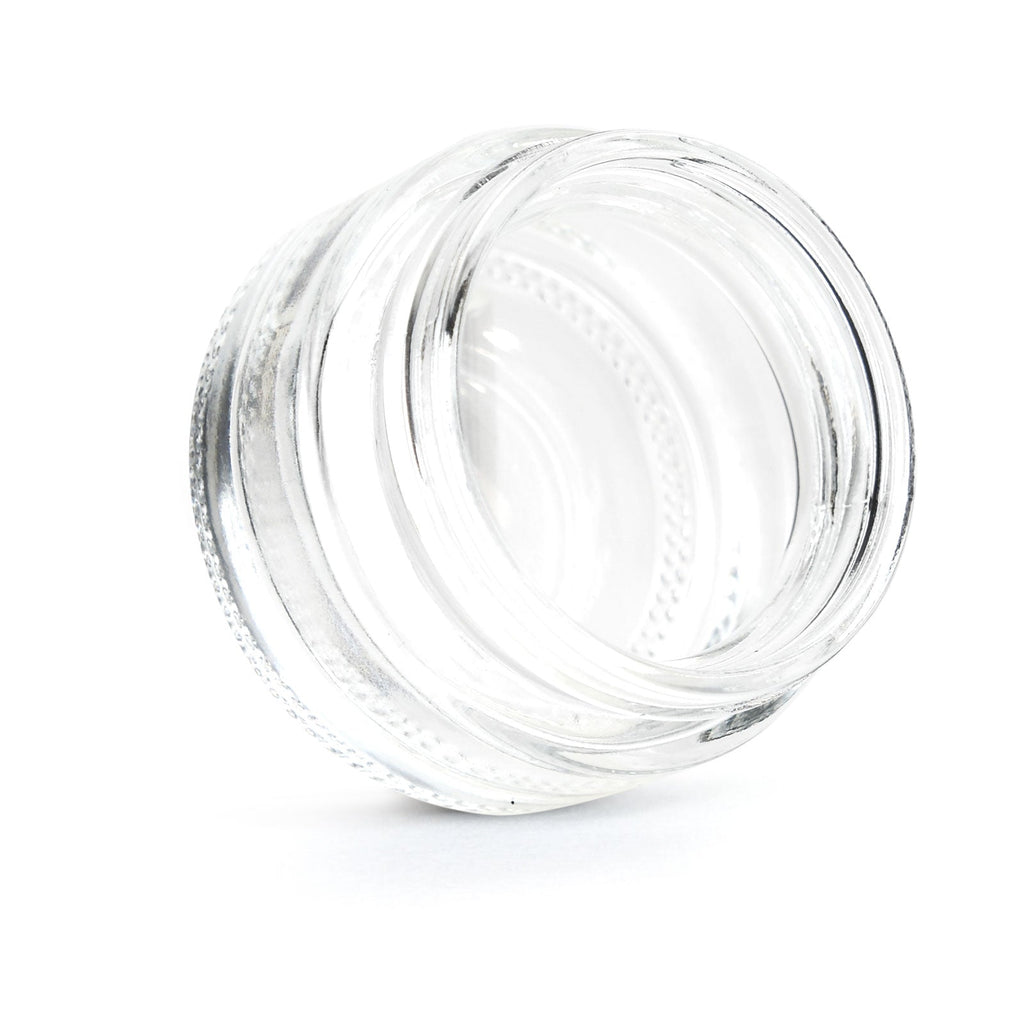 1 oz Child-Resistant Clear Glass Jar with Black Lid — view 3
