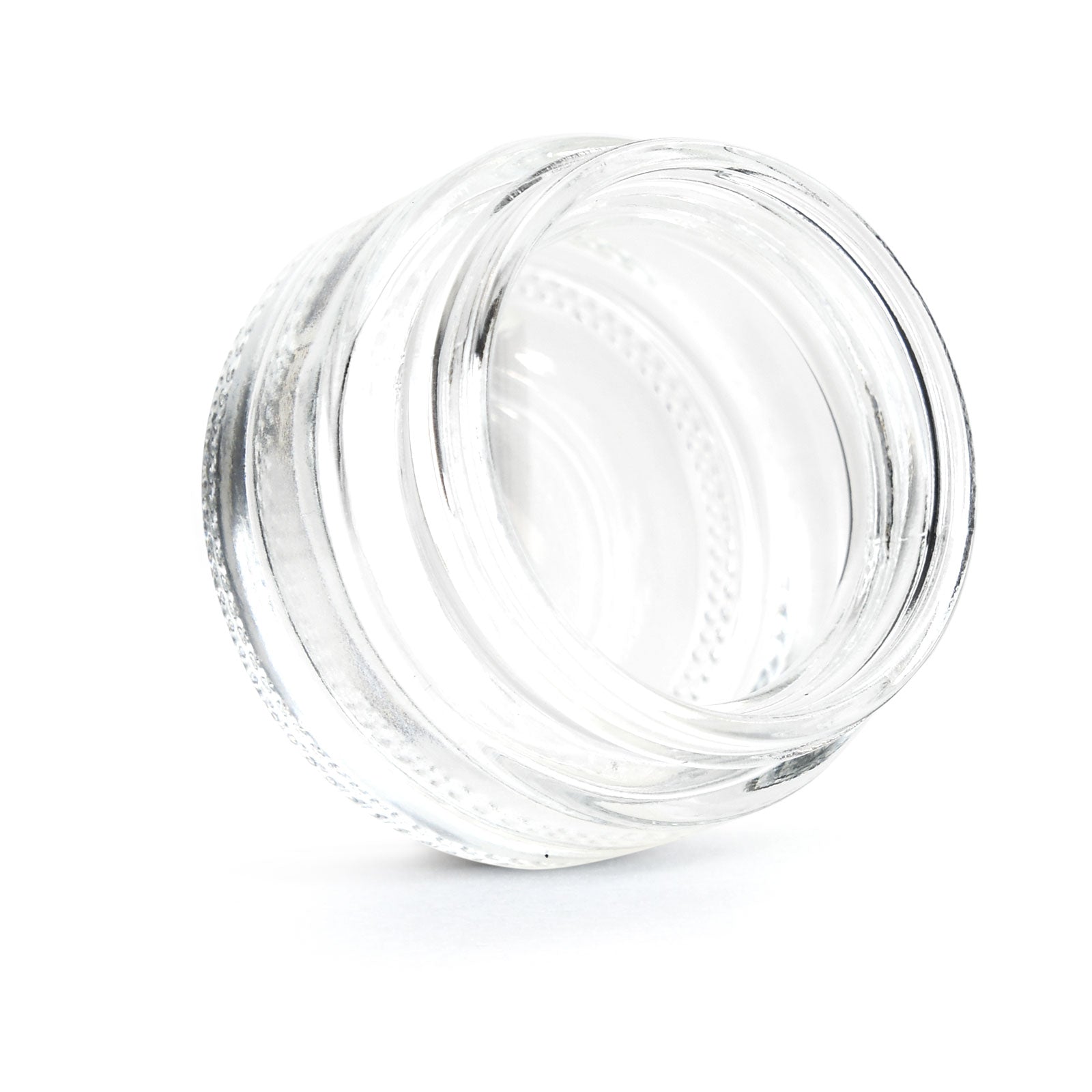 1 oz Child-Resistant Clear Glass Jar with Black Lid — view 3