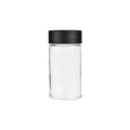 2.5 oz Child-Resistant Clear Glass Jar with Black Lid
