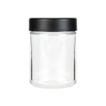 4 oz Child-Resistant Clear Glass Jar with Black Lid
