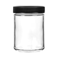 4 oz Clear Glass Jar with Black Lid