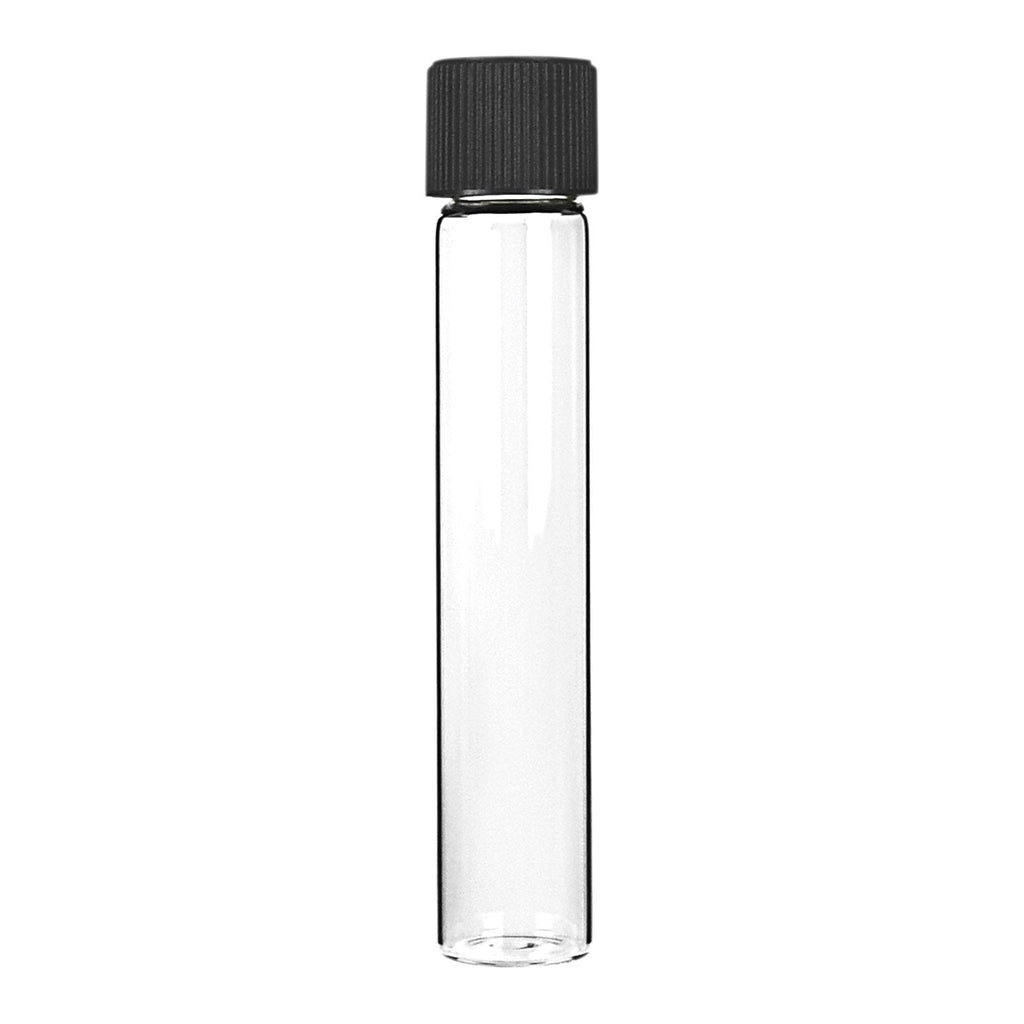 120 mm Child-Resistant Glass Tube with Black Lid