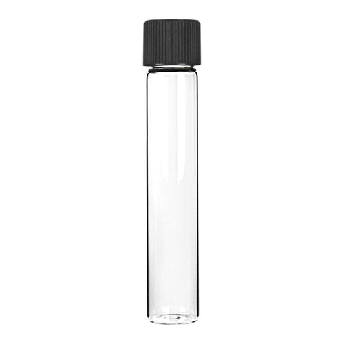 120 mm Child-Resistant Glass Tube with Black Lid