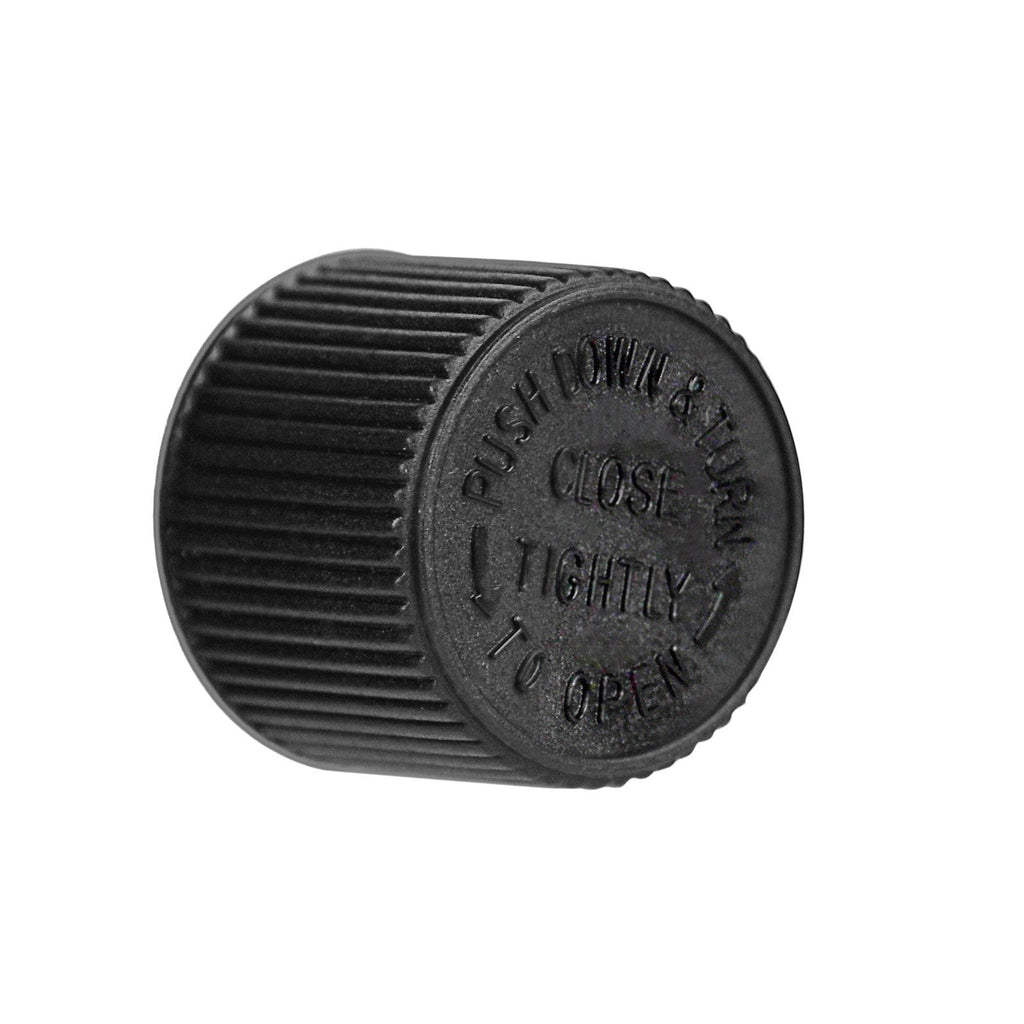 120 mm Child-Resistant Glass Tube with Black Lid — view 3