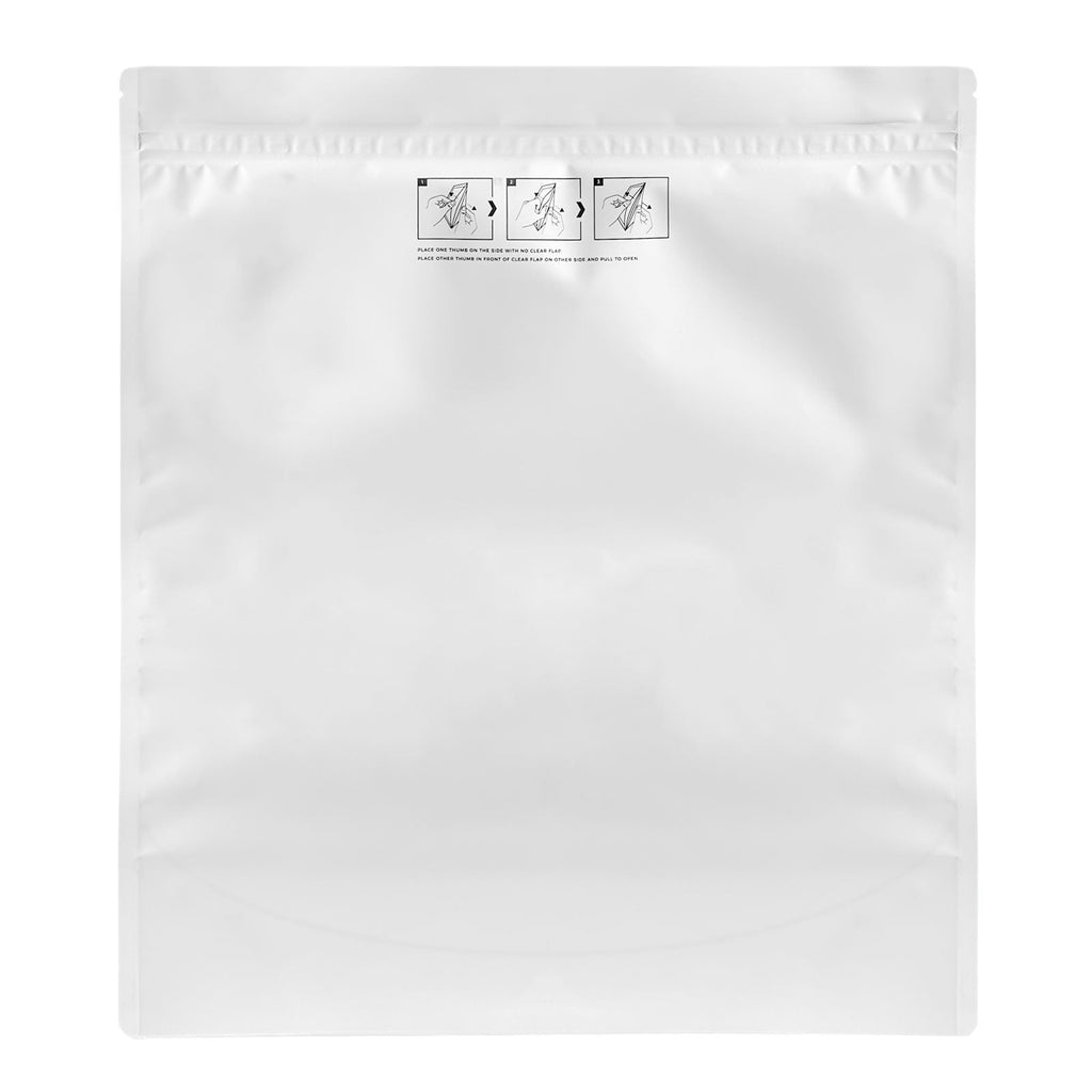 Child-Resistant Resealable Barrier Bag — 14.6"x16.4"+4", White