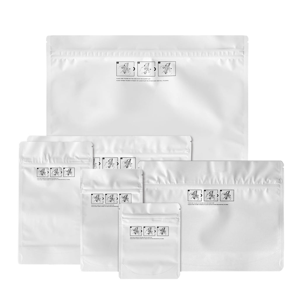 Child-Resistant Resealable Barrier Bag — 4"x5"+2", White — view 9
