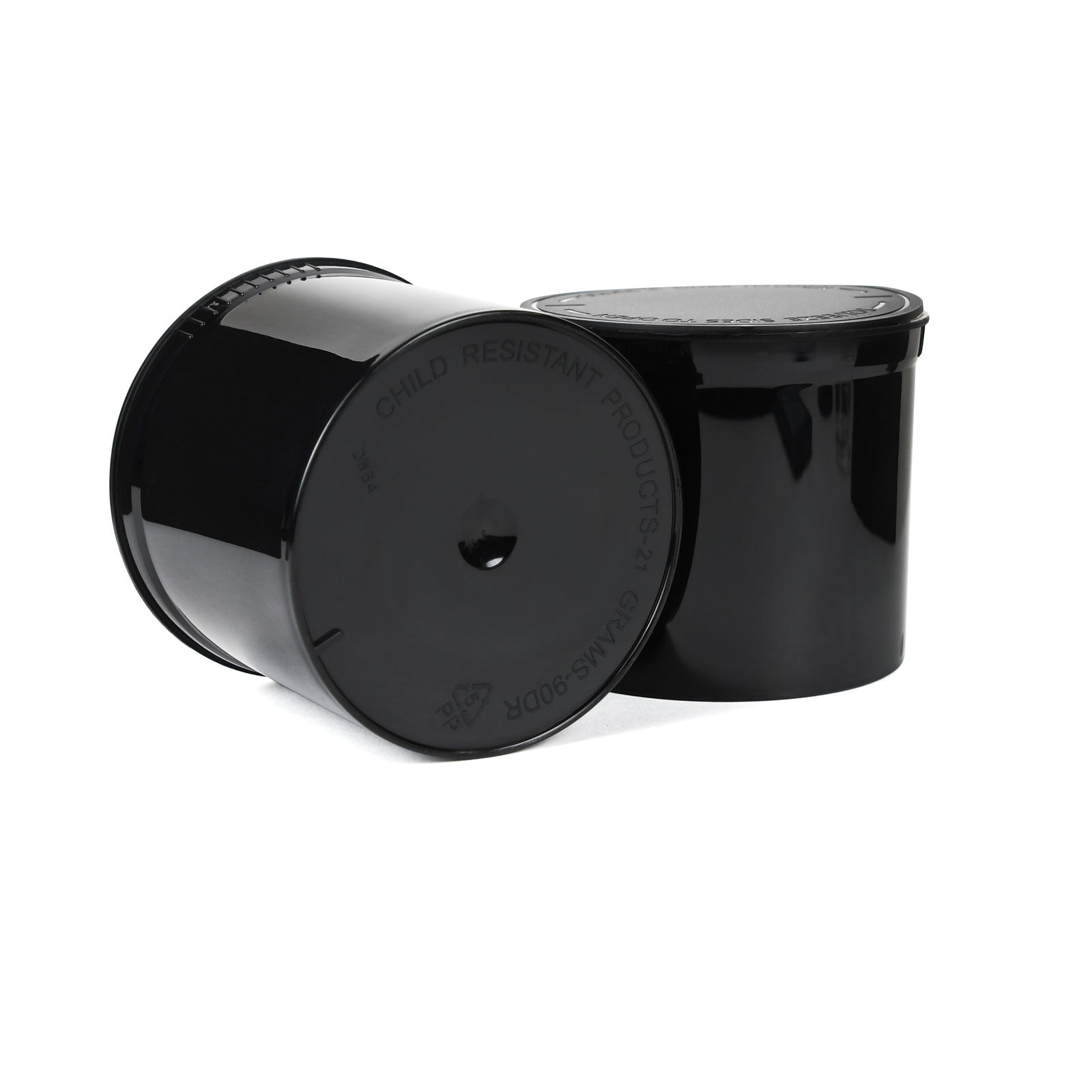 90 Dram Child-Resistant Pop-Top Bottle, Black — view 2