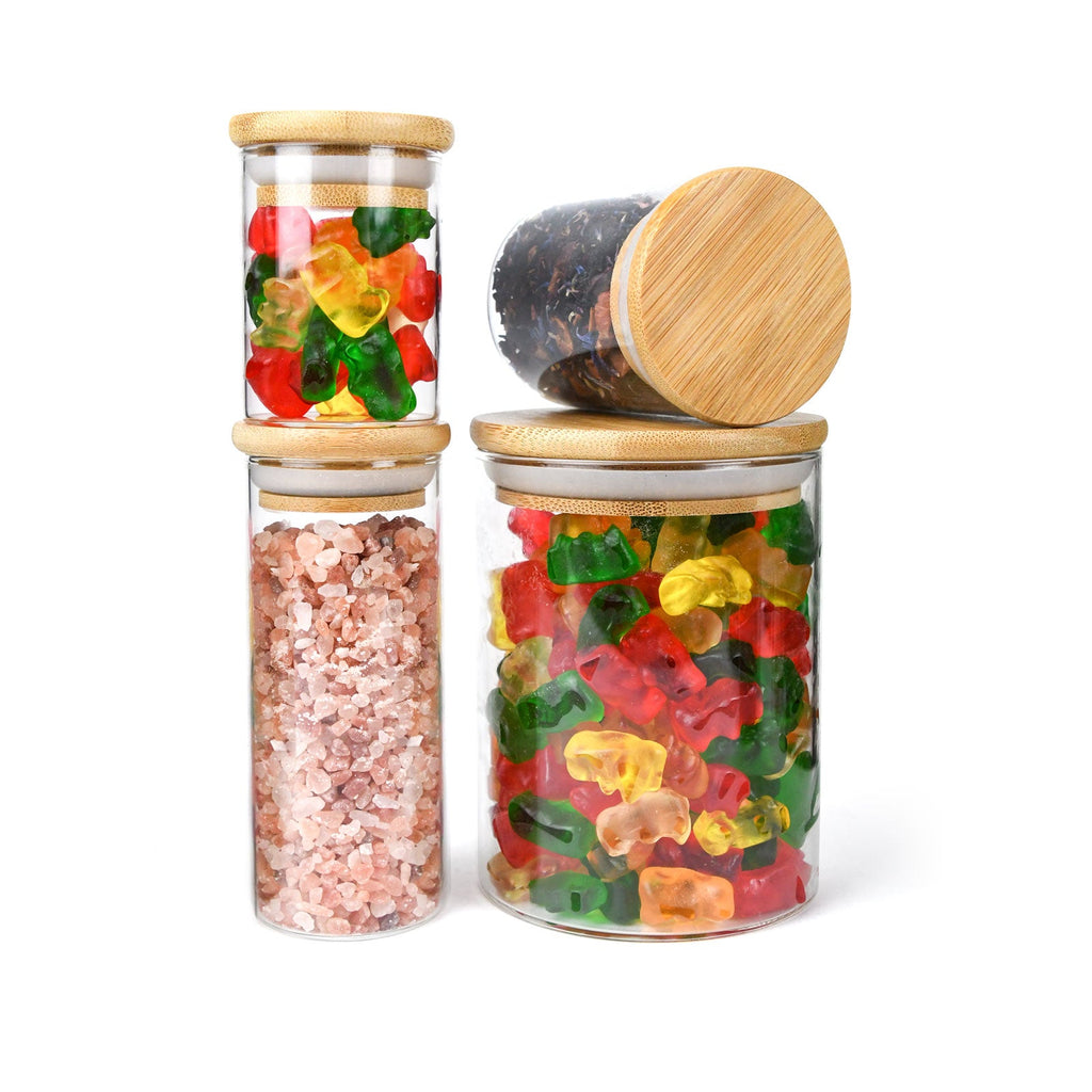 2 oz Wood-Lid Suction Clear Glass Jar with Wood Lid — view 7