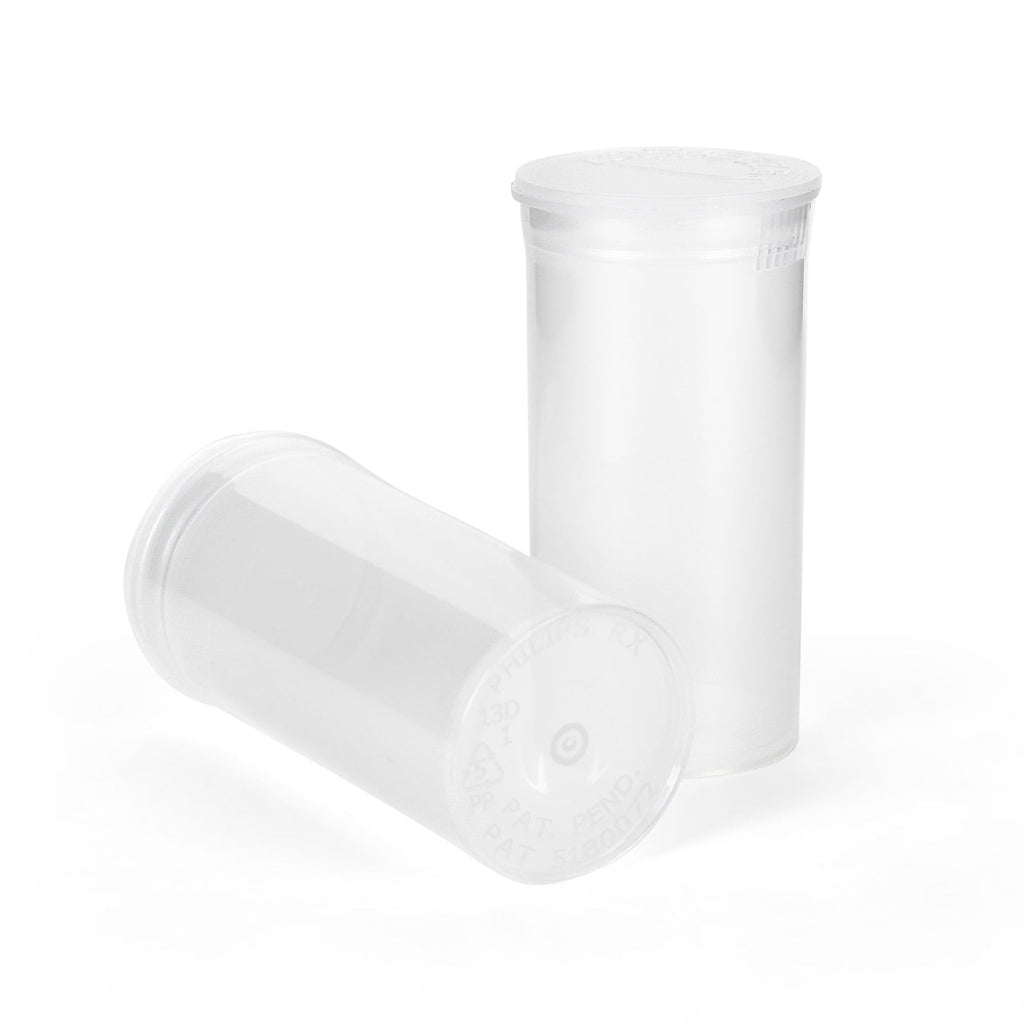 13 Dram Child-Resistant Pop-Top Bottle, Clear — view 2
