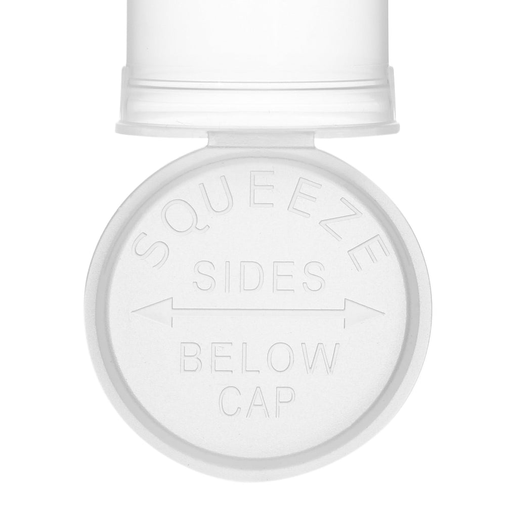 19 Dram Child-Resistant Pop-Top Bottle, Clear — view 3