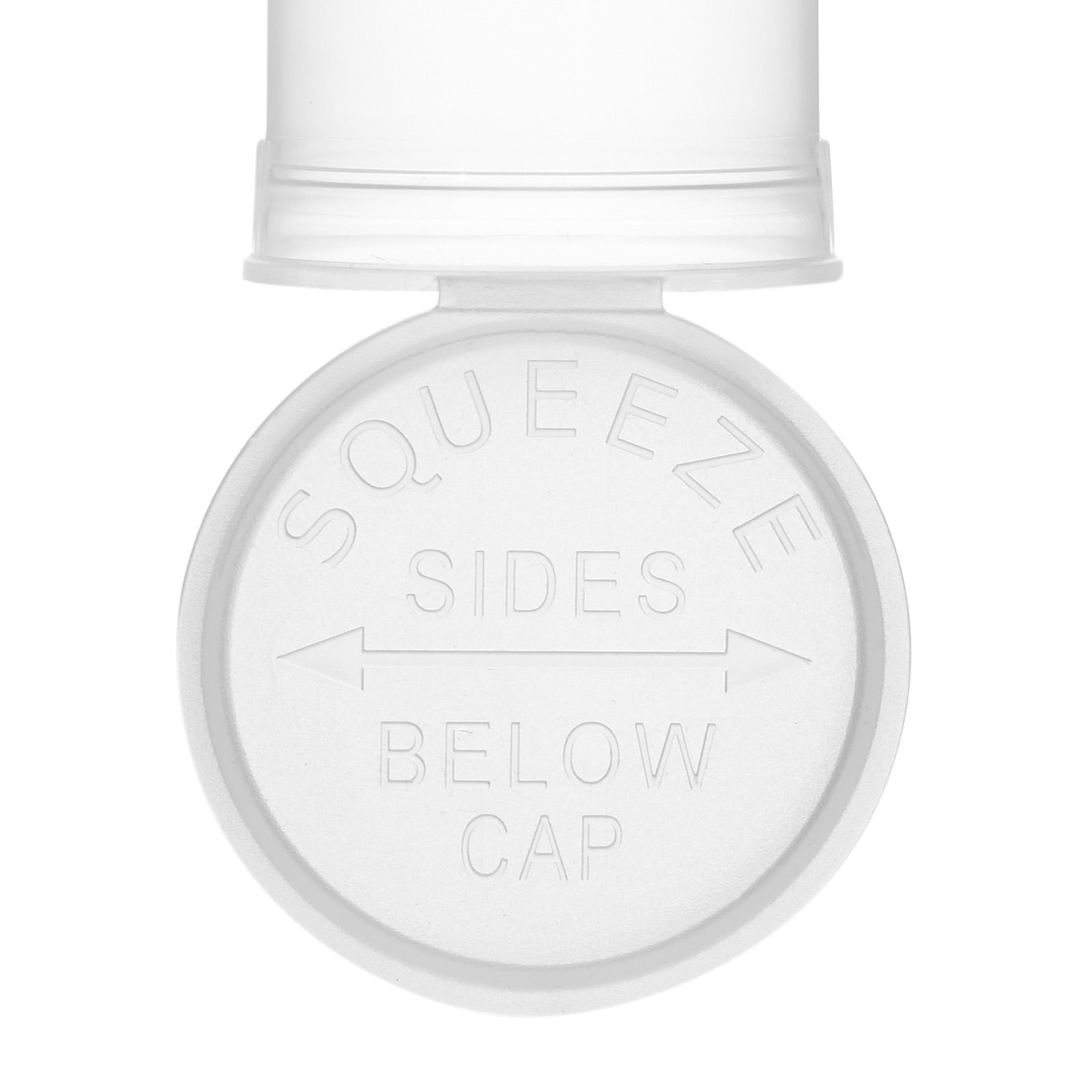 19 Dram Child-Resistant Pop-Top Bottle, Clear — view 3